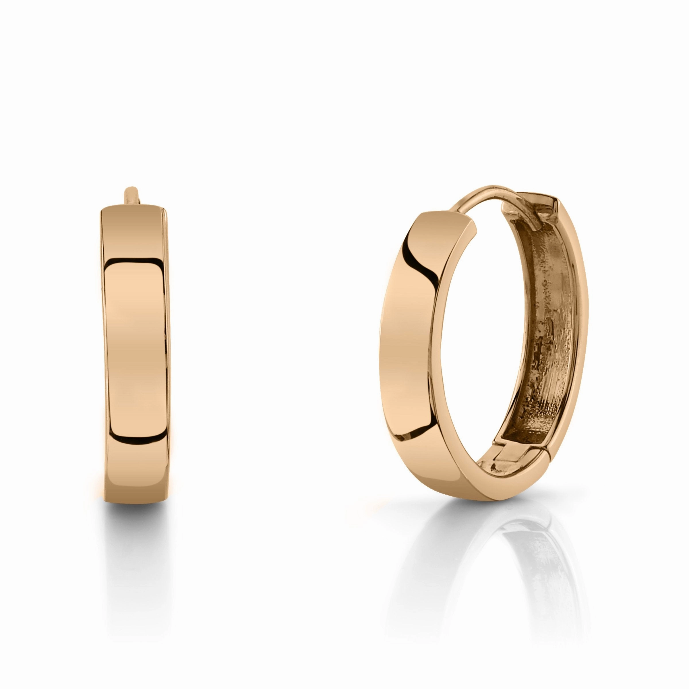 LARGE FLAT GOLD HOOPS