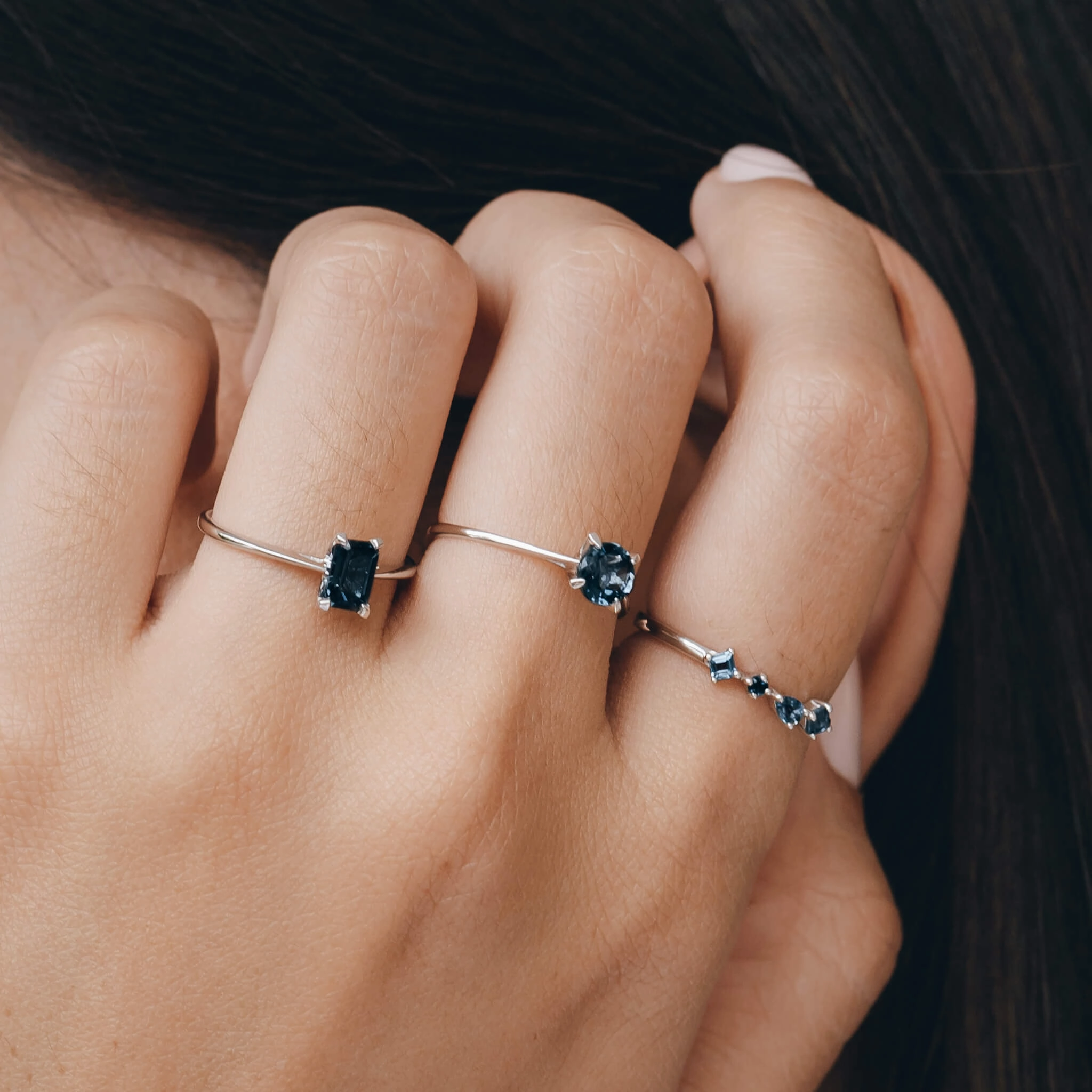 London Blue Topaz Silver Ring - Ilse
