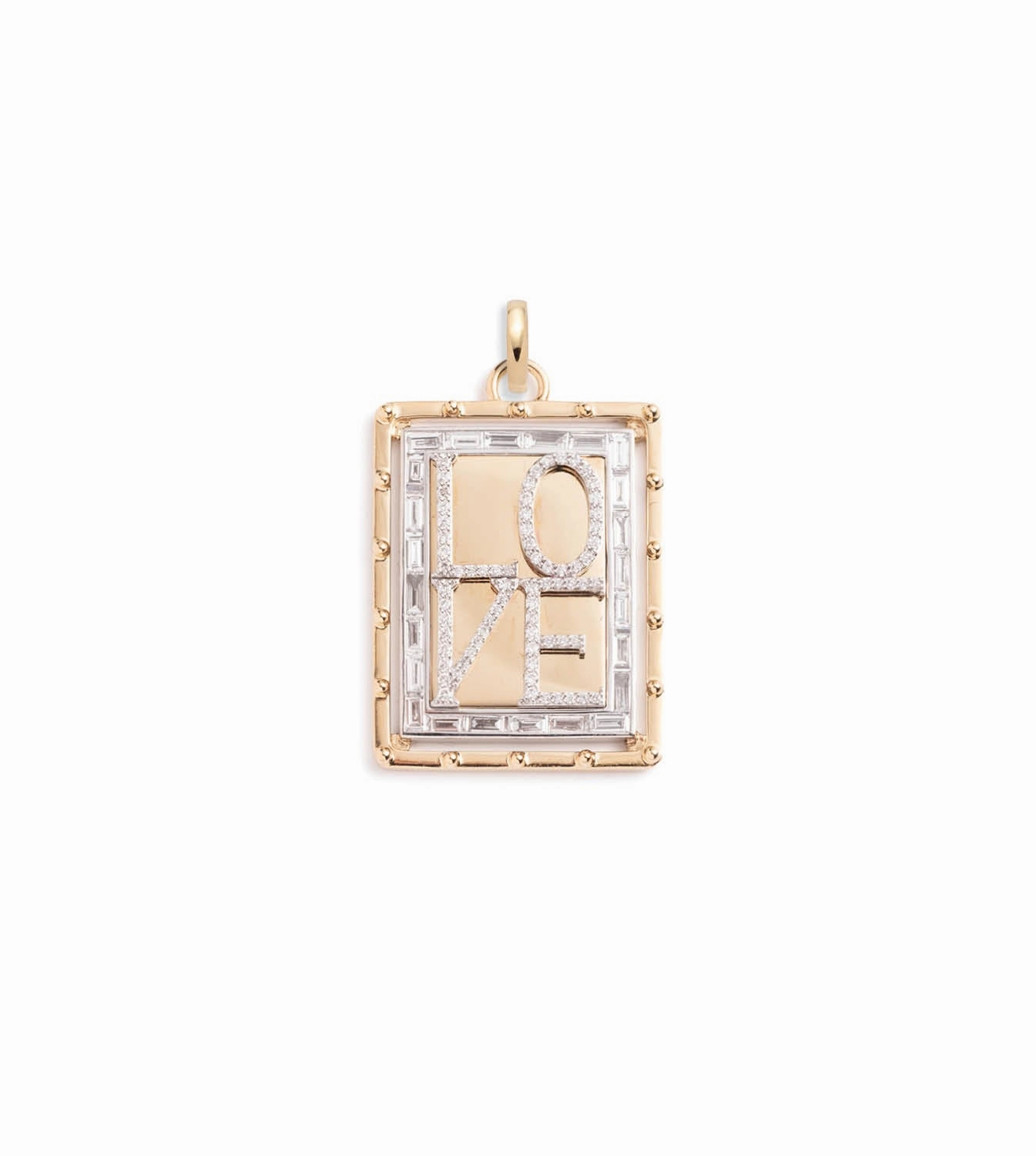 Lovestruck : Custom Initial Pierced Diamond Pendant With Annex Link