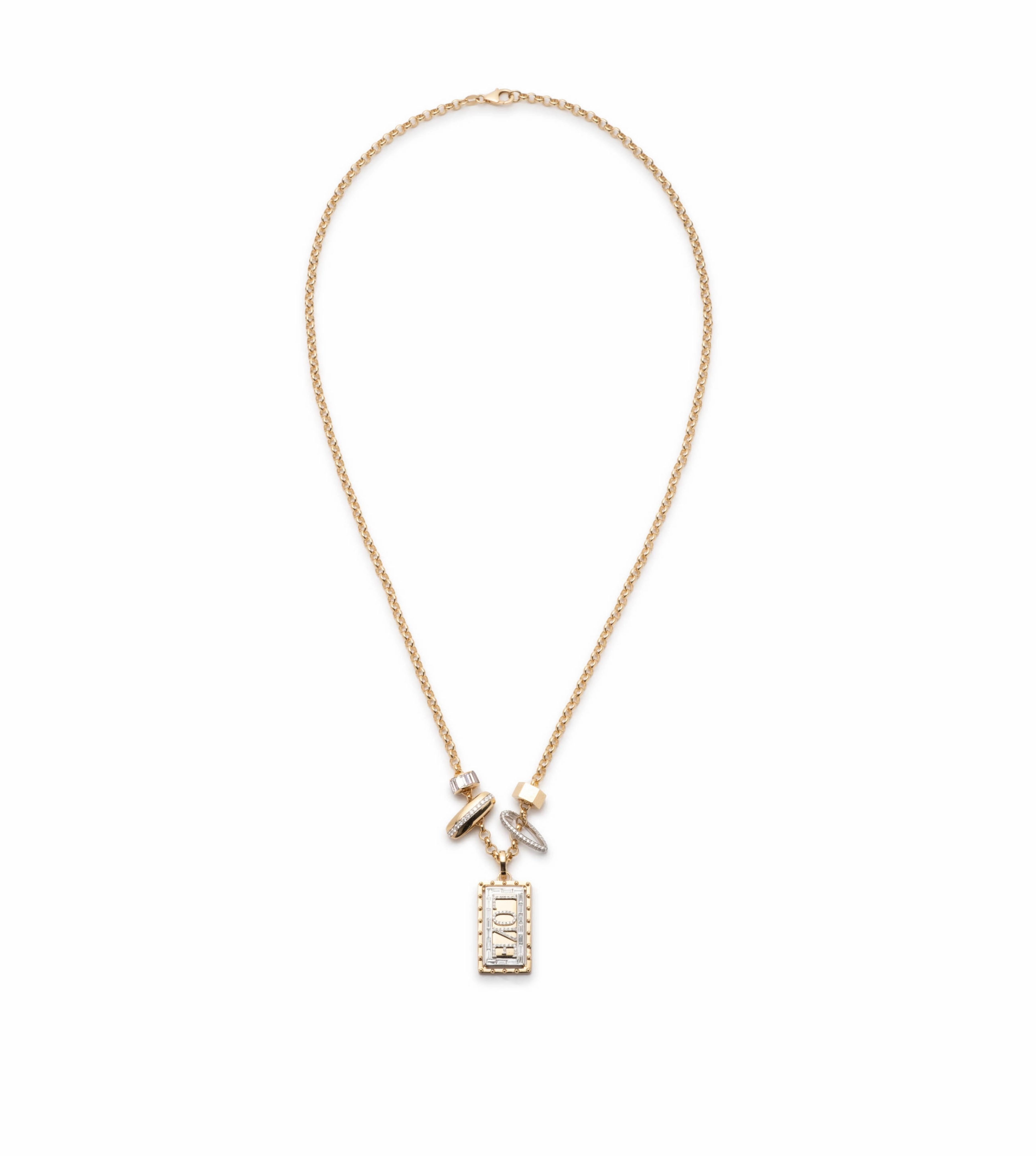 Lovestruck : Custom Medium Pierced Diamond Belcher Necklace Story