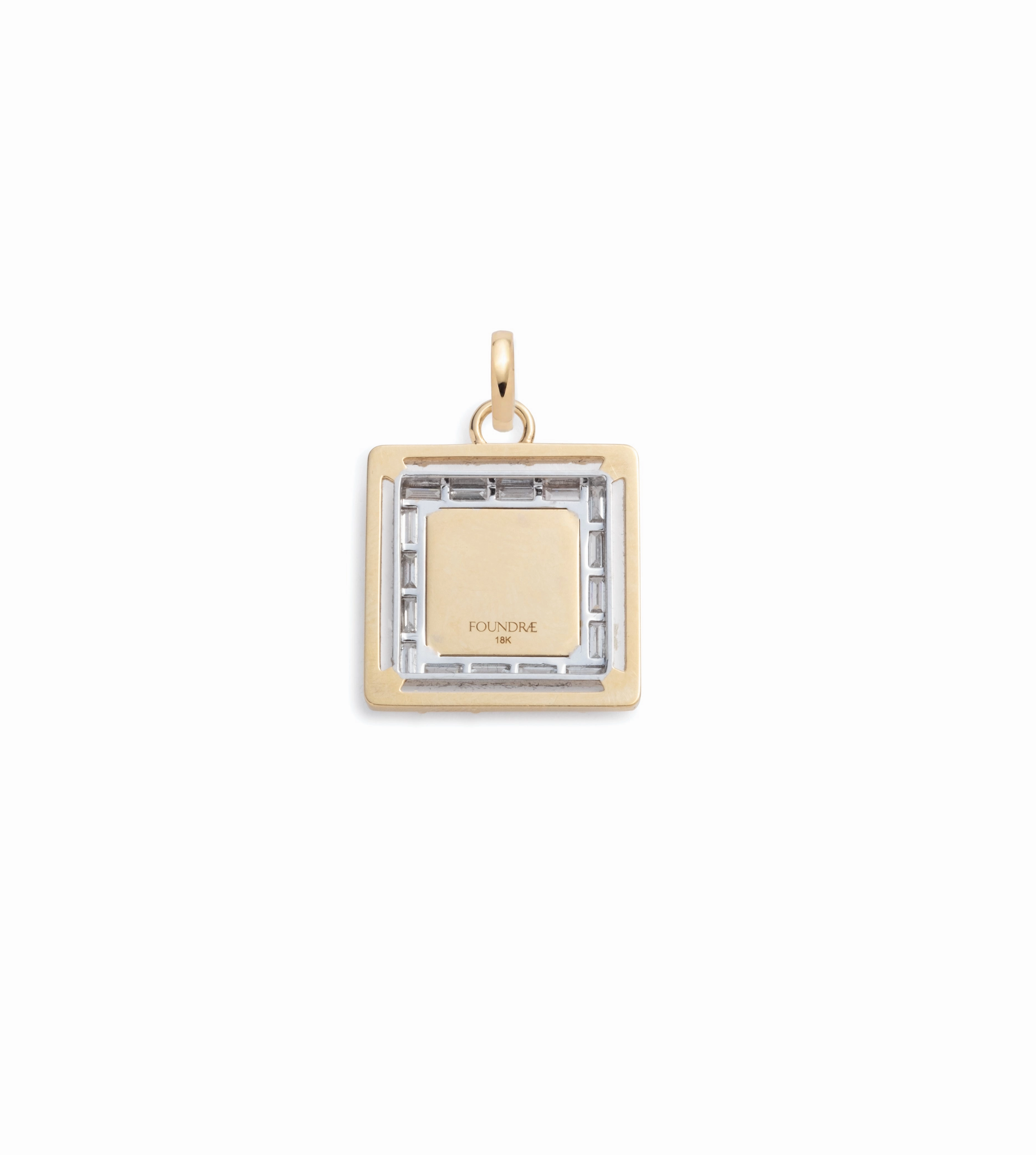 Lovestruck : Custom Pierced Diamond Initial Baby Pendant with Annex Link
