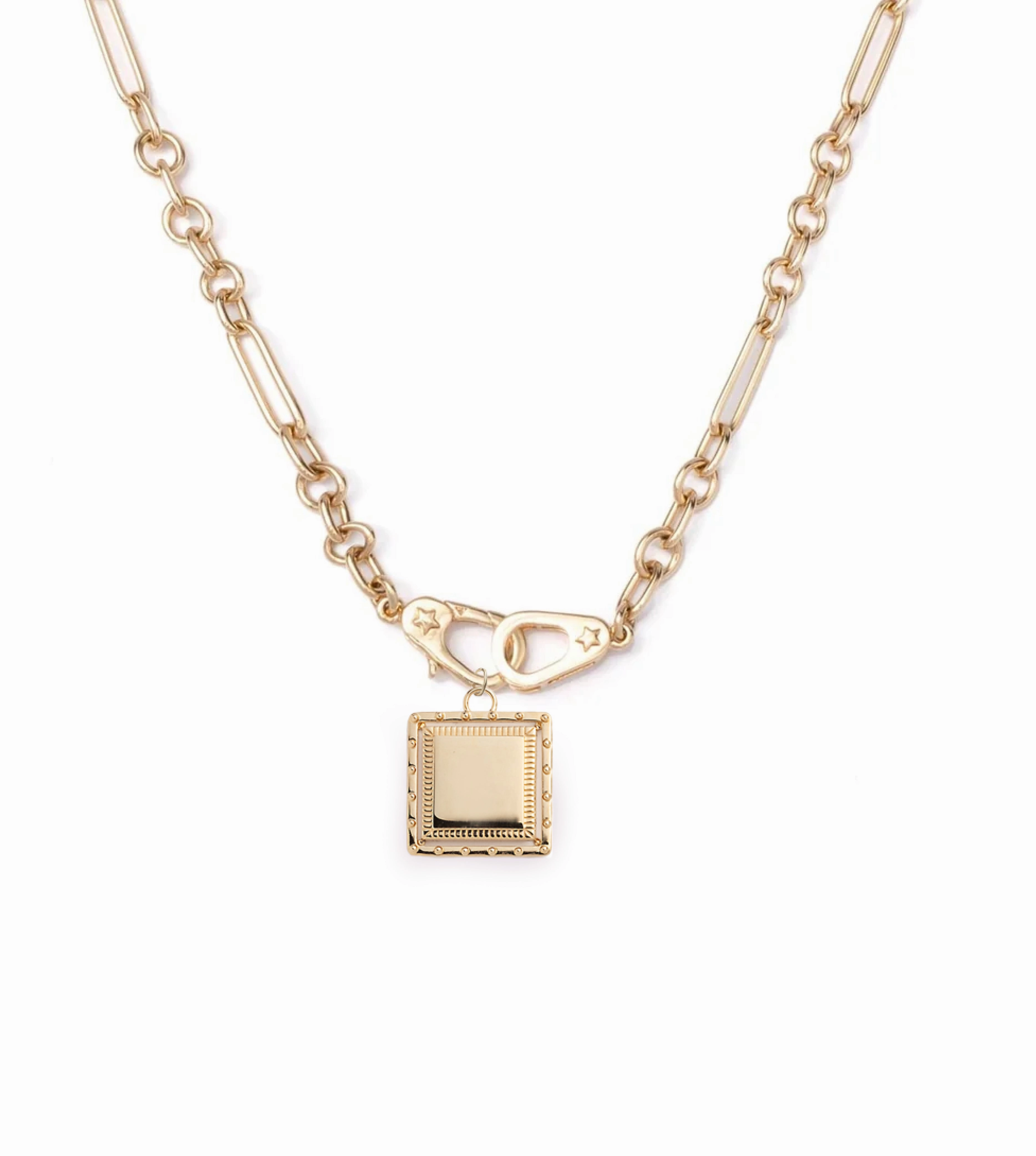 Lovestruck : Engravable Small Mixed Clip Sister Hook Necklace