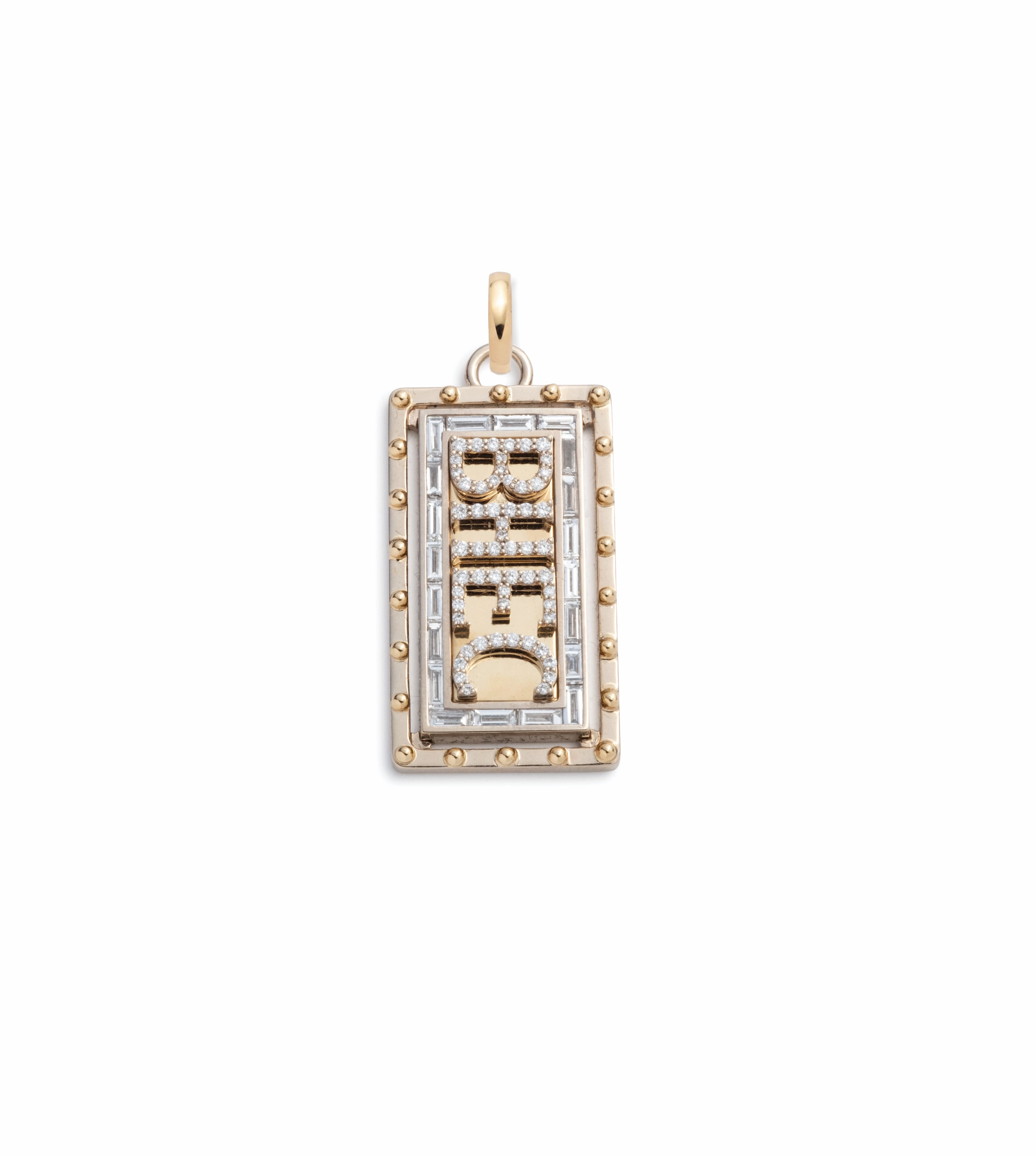 Lovestruck : Medium Custom Pierced Diamond Pendant with Annex Link