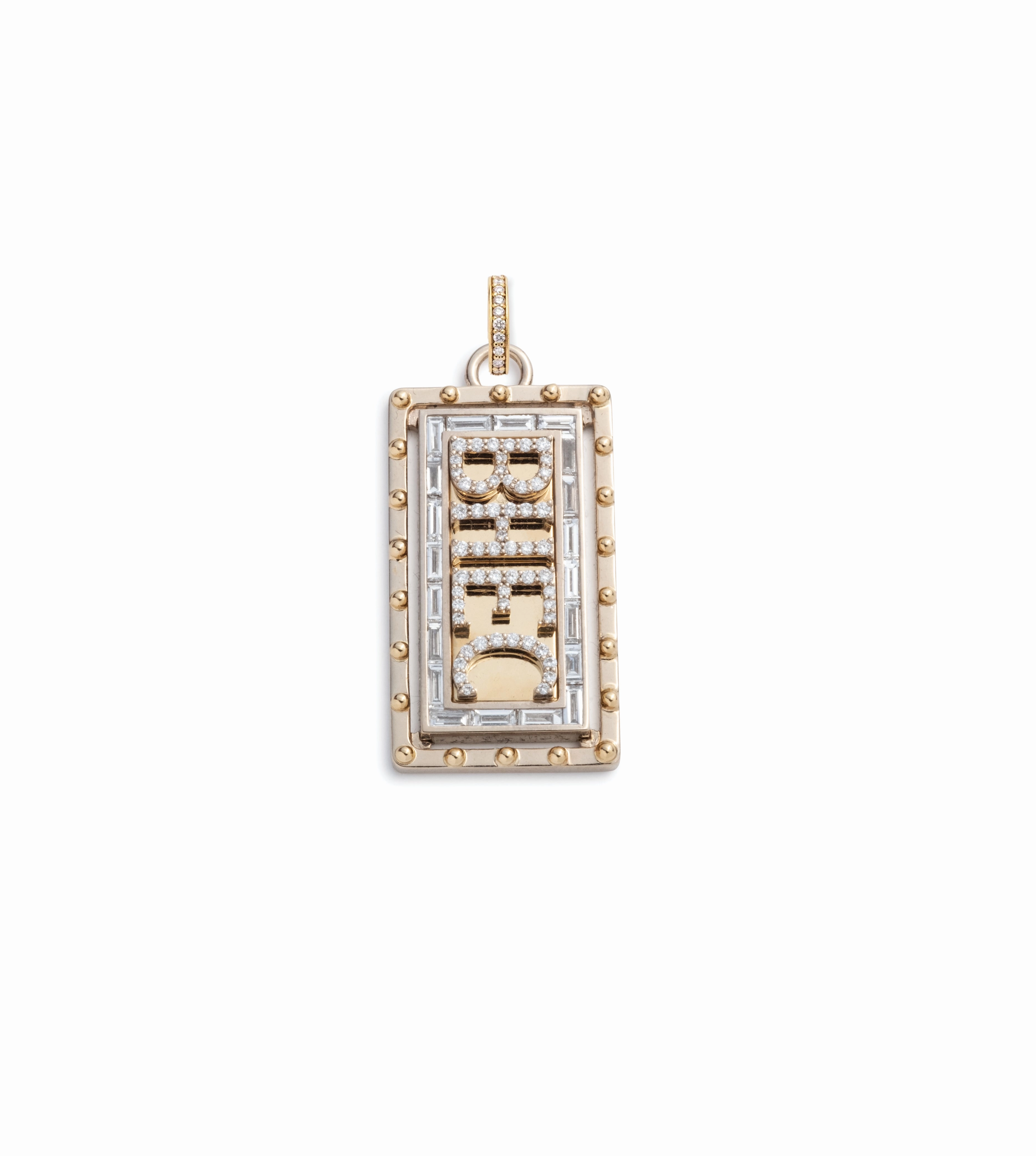 Lovestruck : Medium Custom Pierced Diamond Pendant with Annex Link