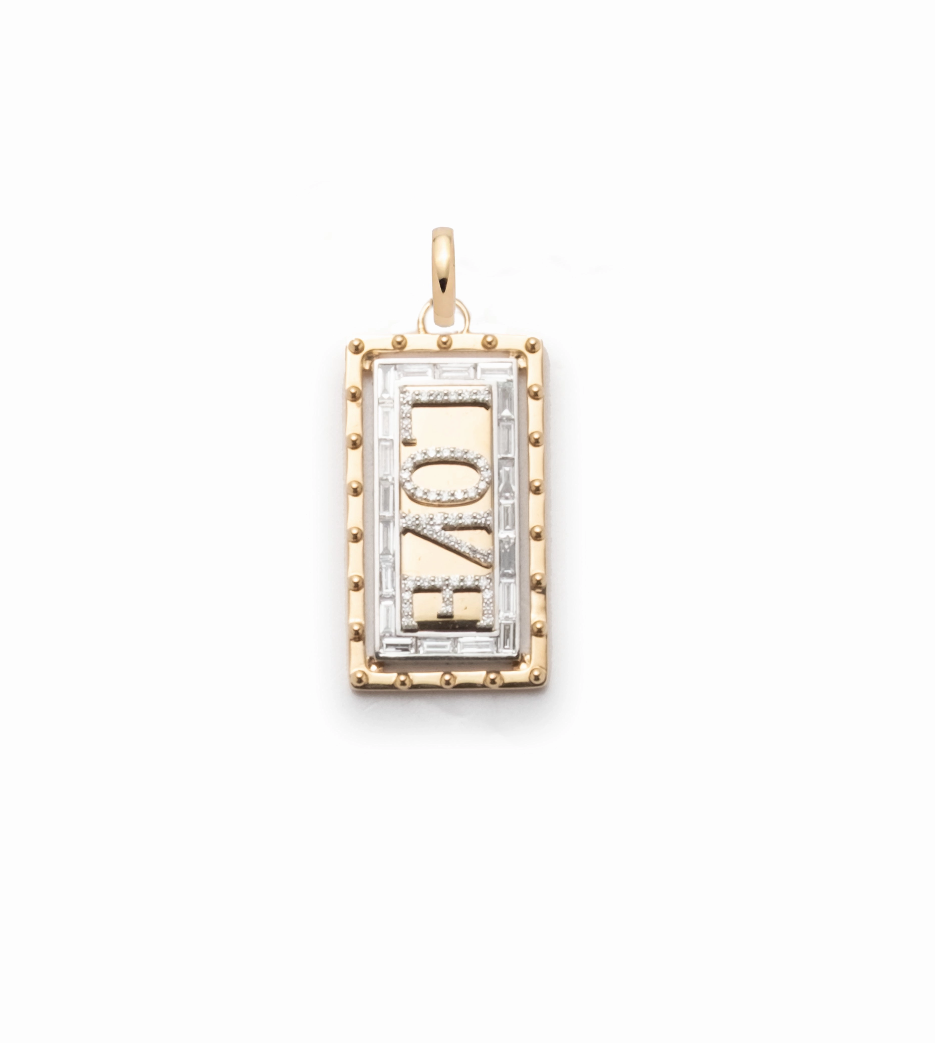 Lovestruck : Medium Pierced Diamond Love Pendant With Annex Link