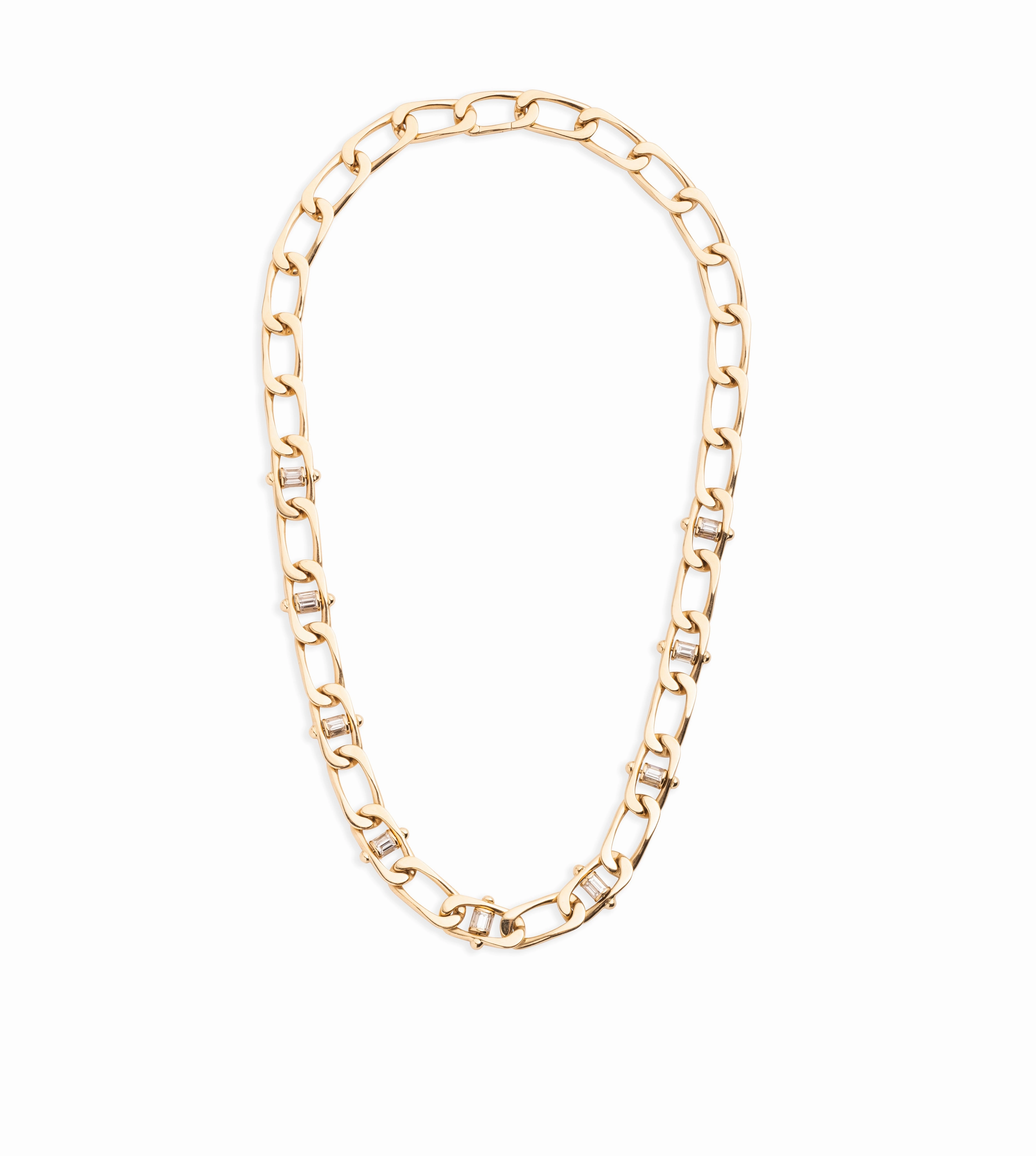Lovestruck : Pierced Diamond Curb Chain Necklace