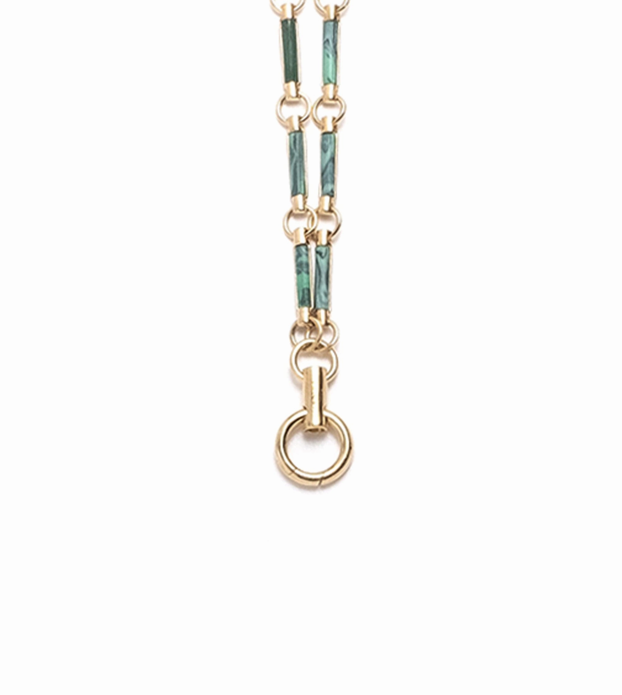 Malachite Stone Hanging Clockweight Chain