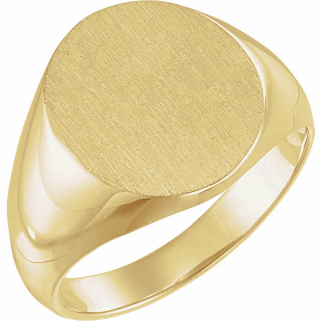 Men's Oval Signet Ring
