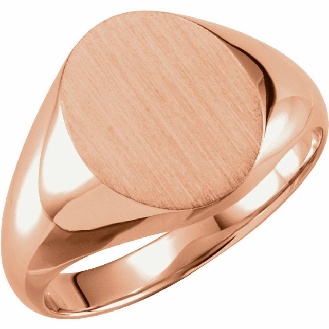 Men's Oval Signet Ring