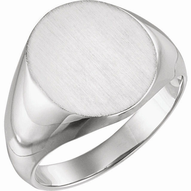 Men's Oval Signet Ring
