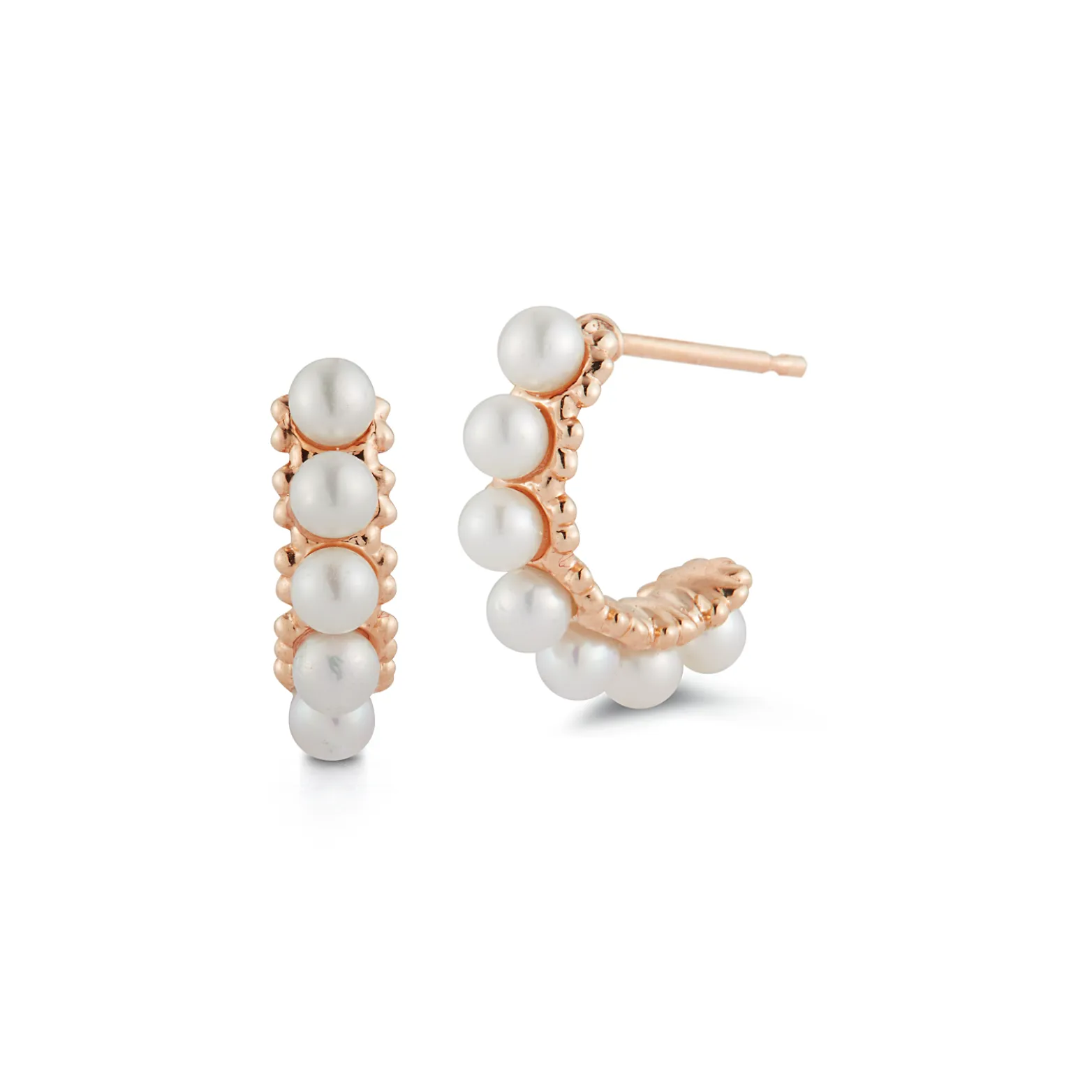 Mini Pearl Hoops