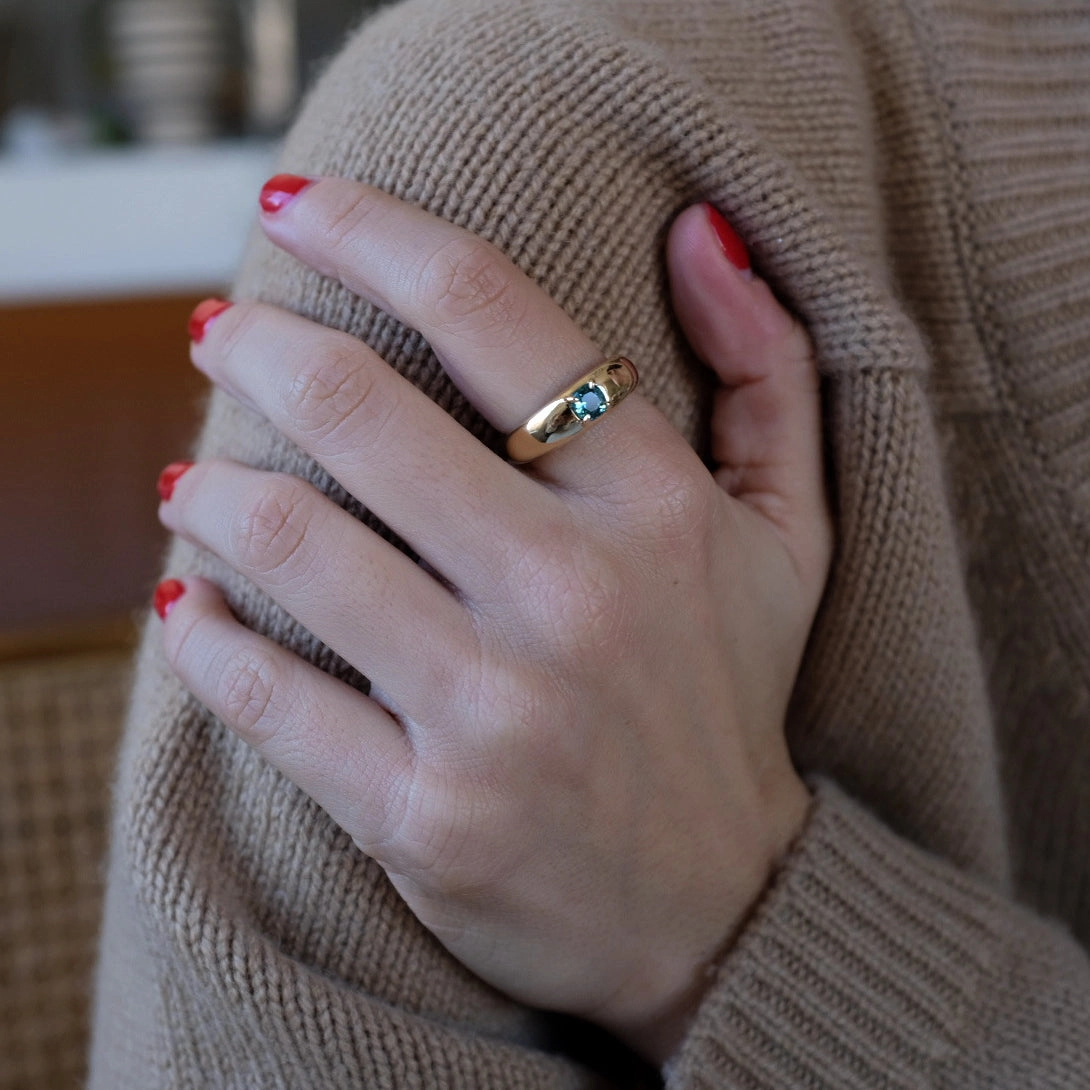 MINI TEAL TOURMALINE CLOUD RING
