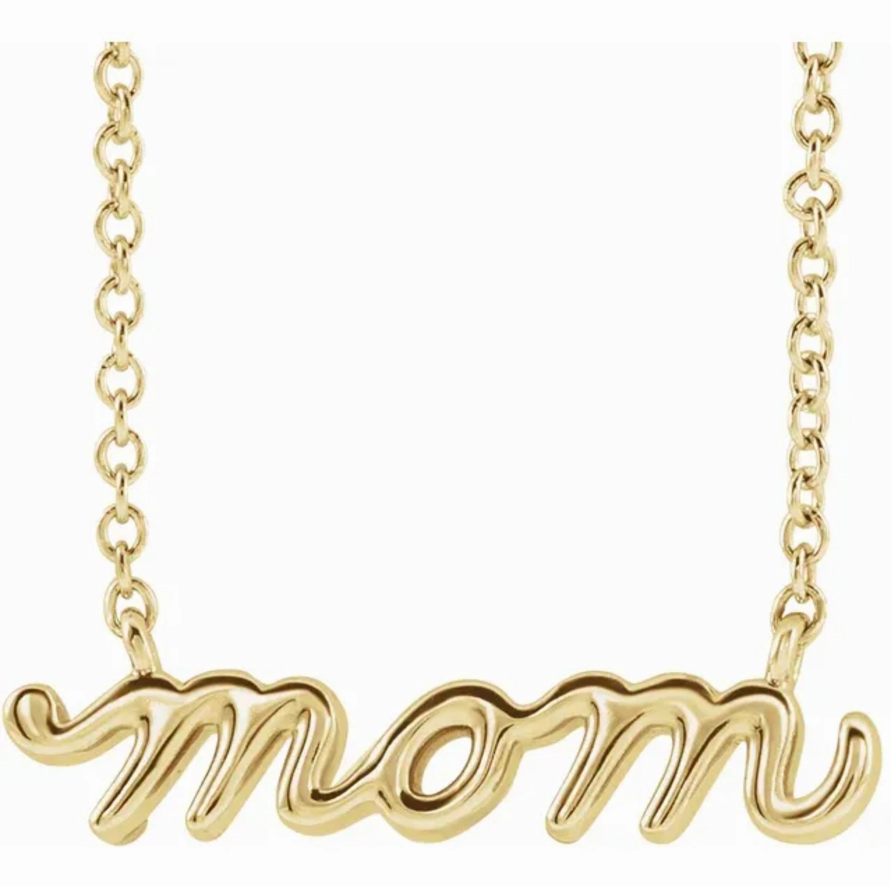 Mom Script Necklace