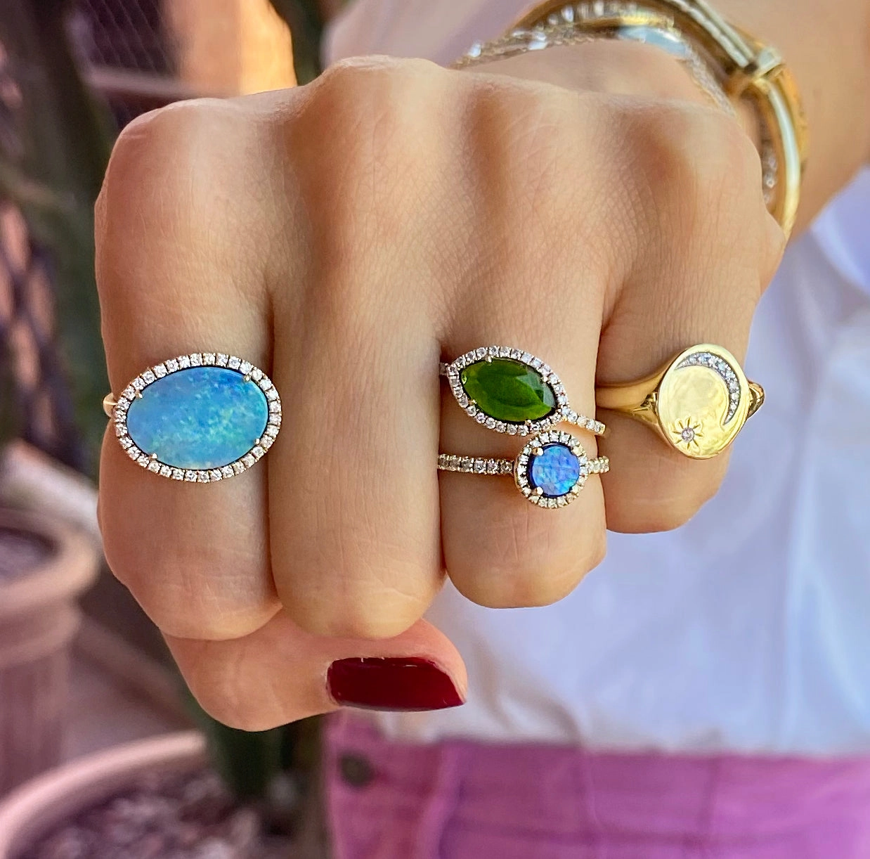 Moon & Star Signet Ring