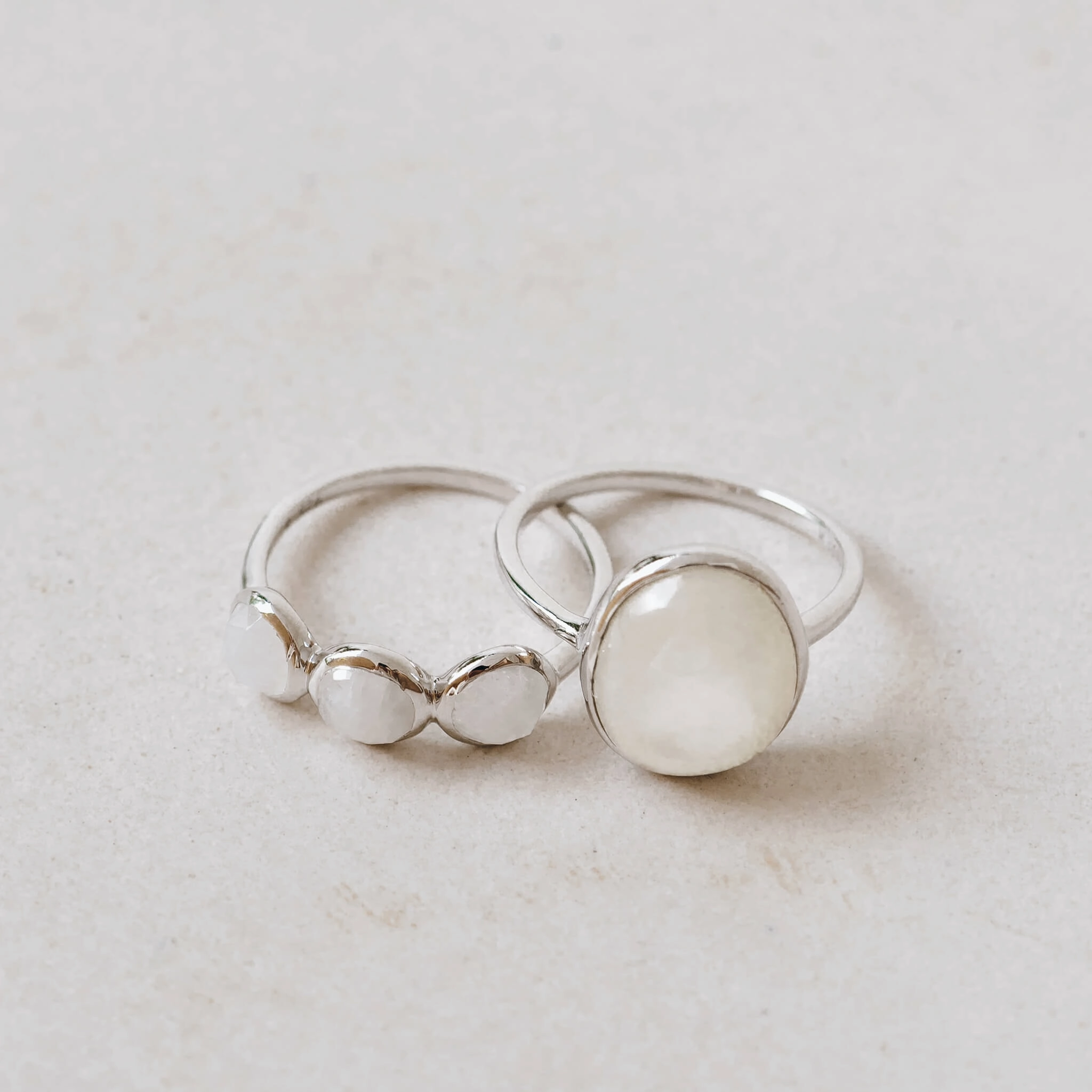 Moonstone Ring Silver - Elisa
