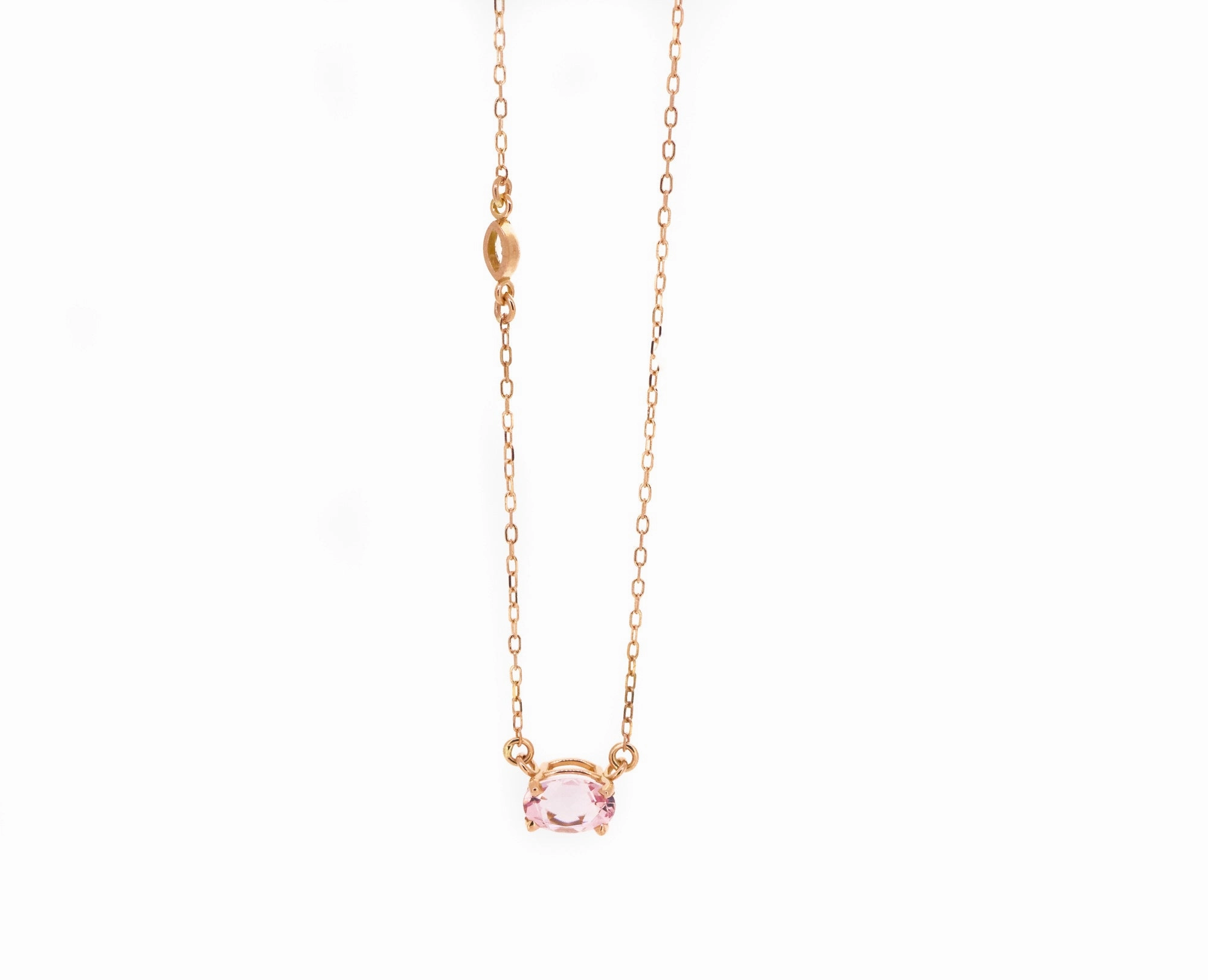 Morganite & Diamond Pair Necklace