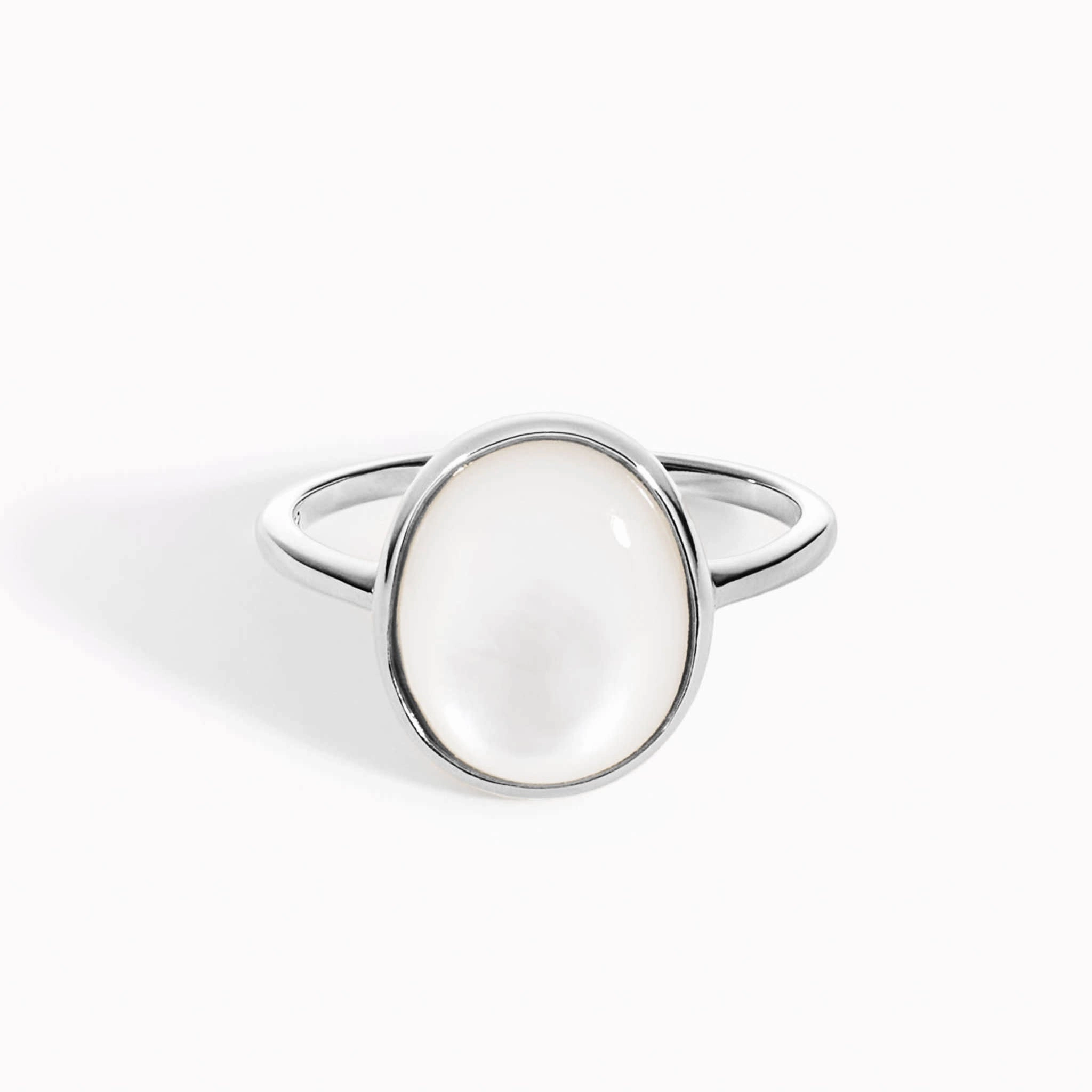 Mother of Pearl Silver Ring - Margit