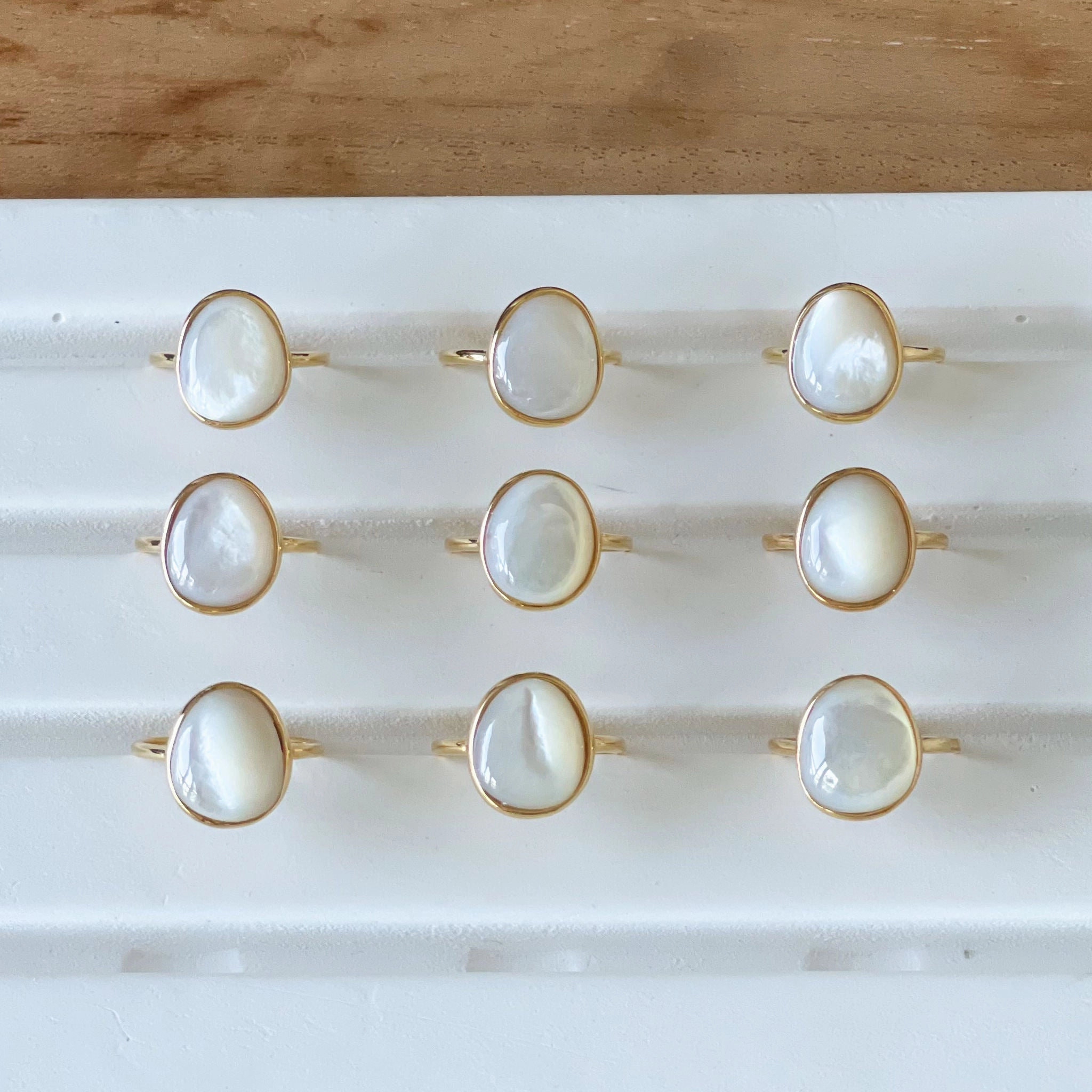Mother of Pearl Silver Ring - Margit