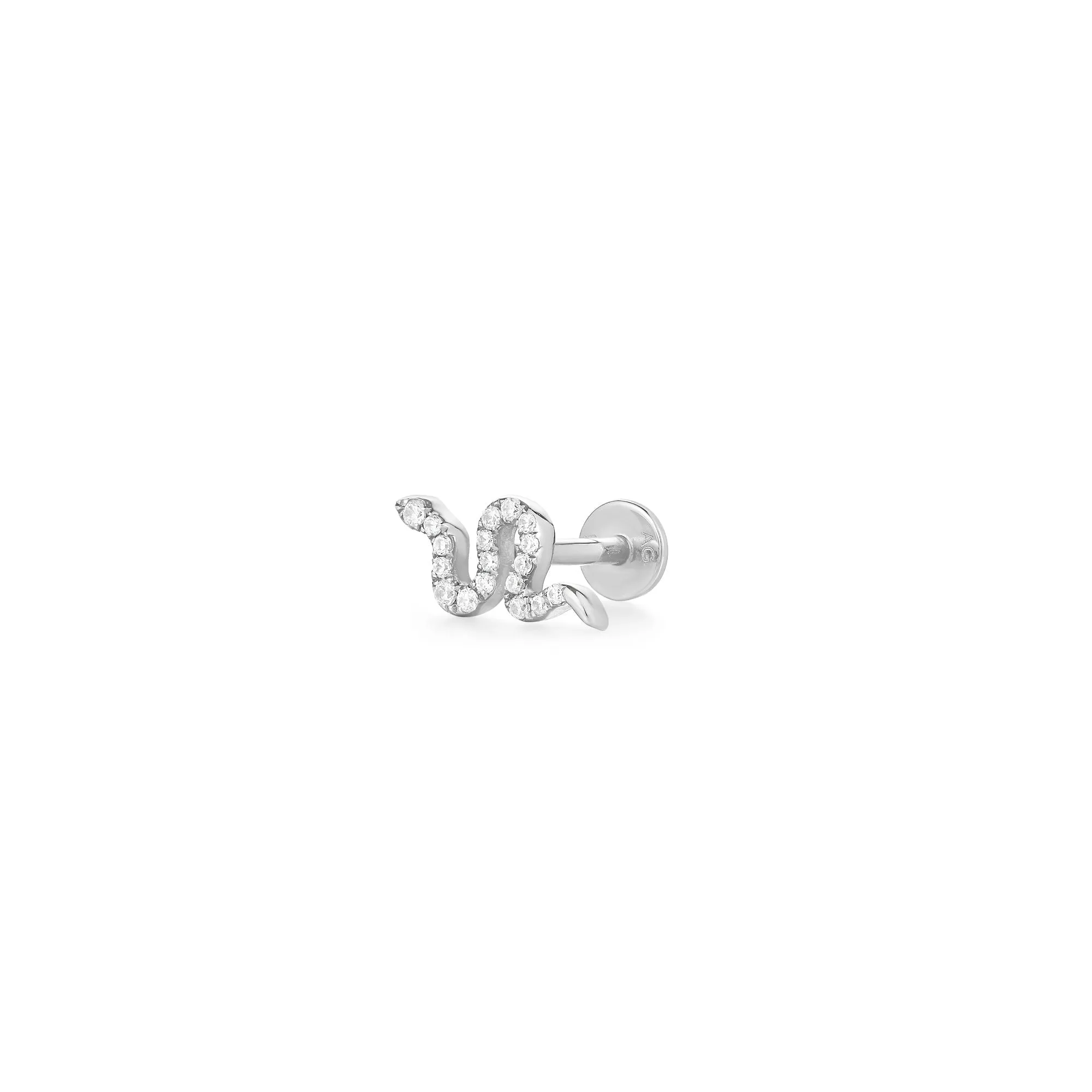 NEFERTITI | Diamond Snake Single Piercing Earring
