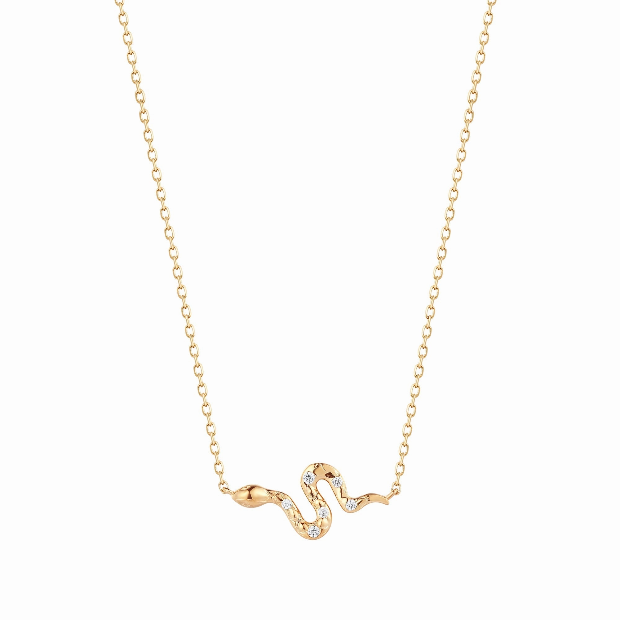 NEFERTITI | Diamond Snake Necklace