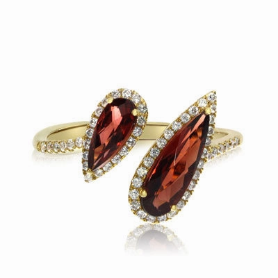 Offset Diamond Duo Pear
