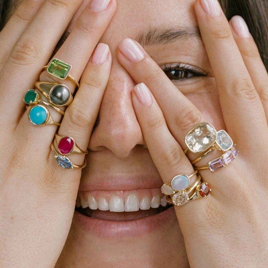OPAL ZAHA BIRTHSTONE RING