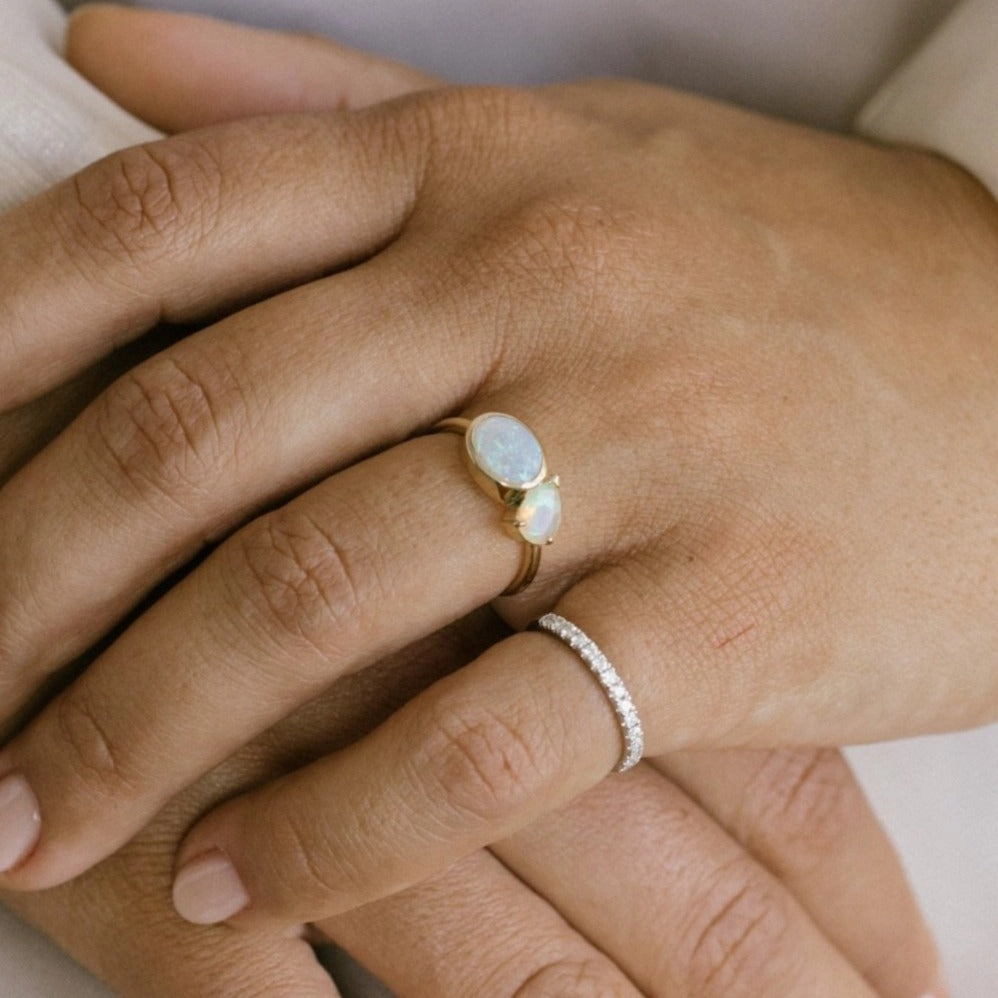 OPAL ZAHA BIRTHSTONE RING