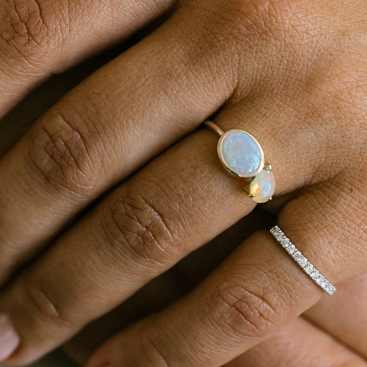 OPAL ZAHA BIRTHSTONE RING