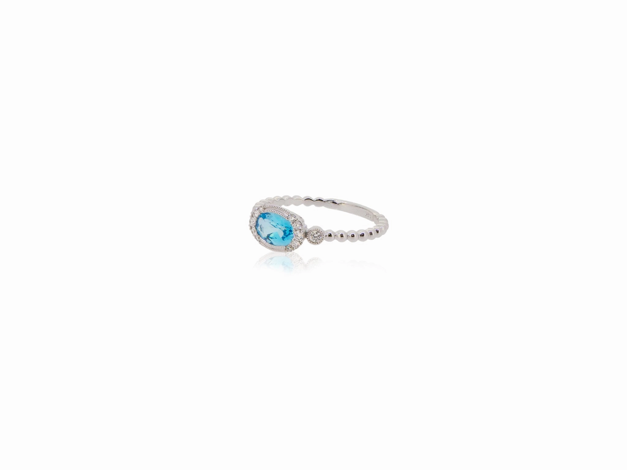 Oval Blue Topaz Ring