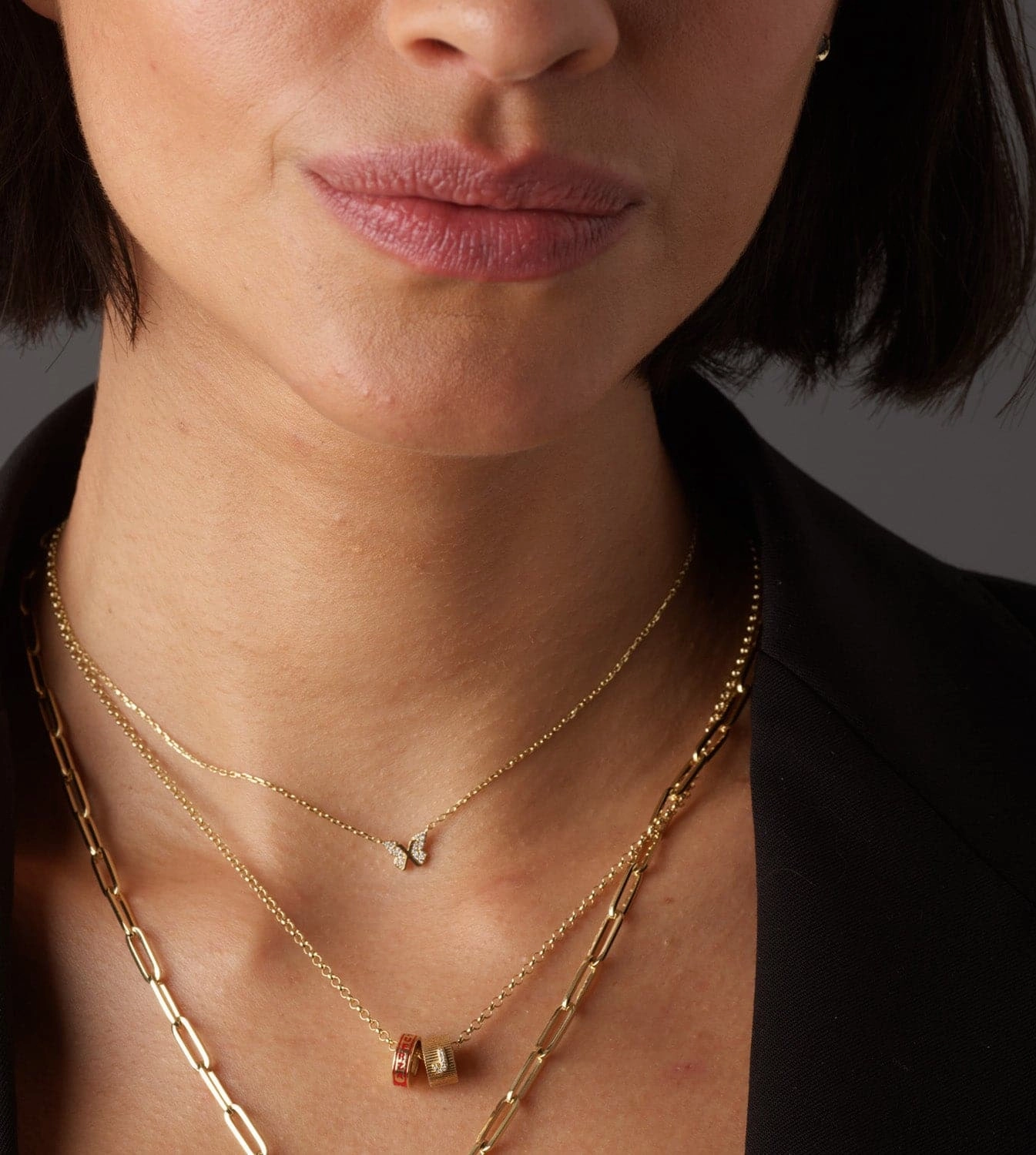 Pave Diamond Initial - Initials & Numbers : Heart Beat