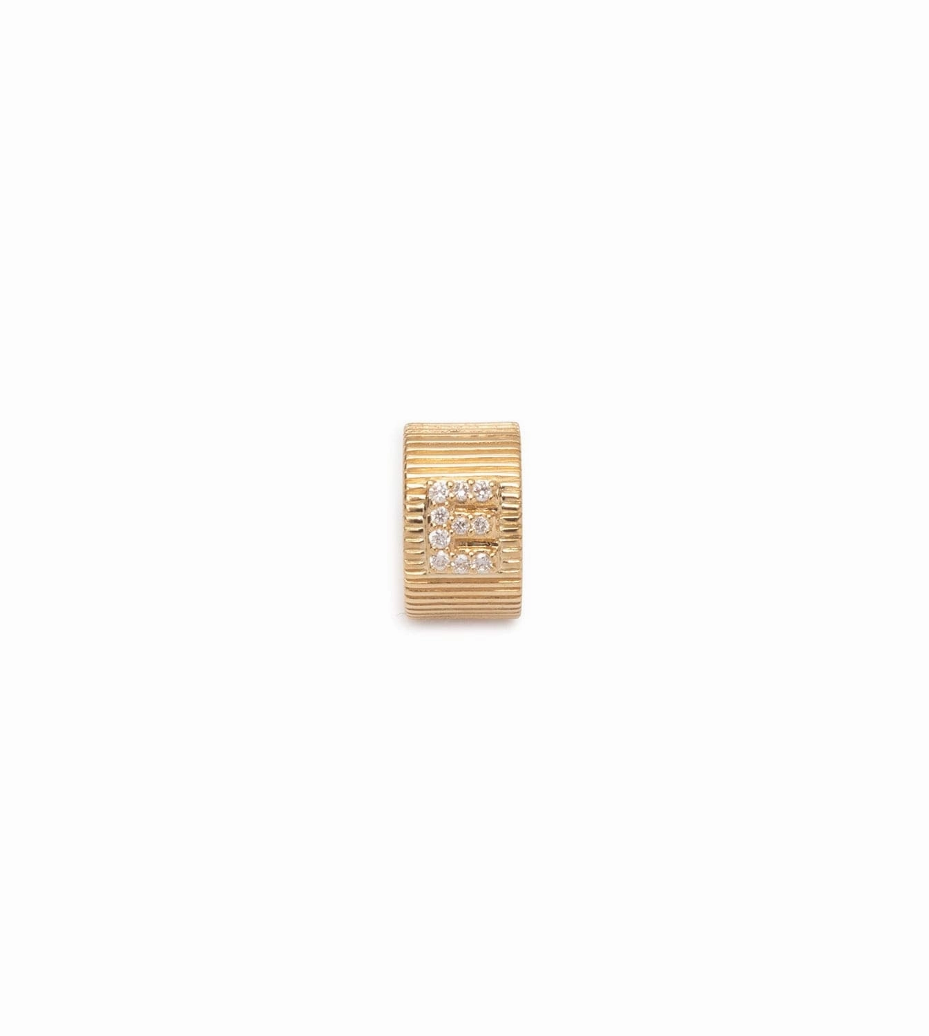 Pave Diamond Initial - Initials & Numbers : Heart Beat
