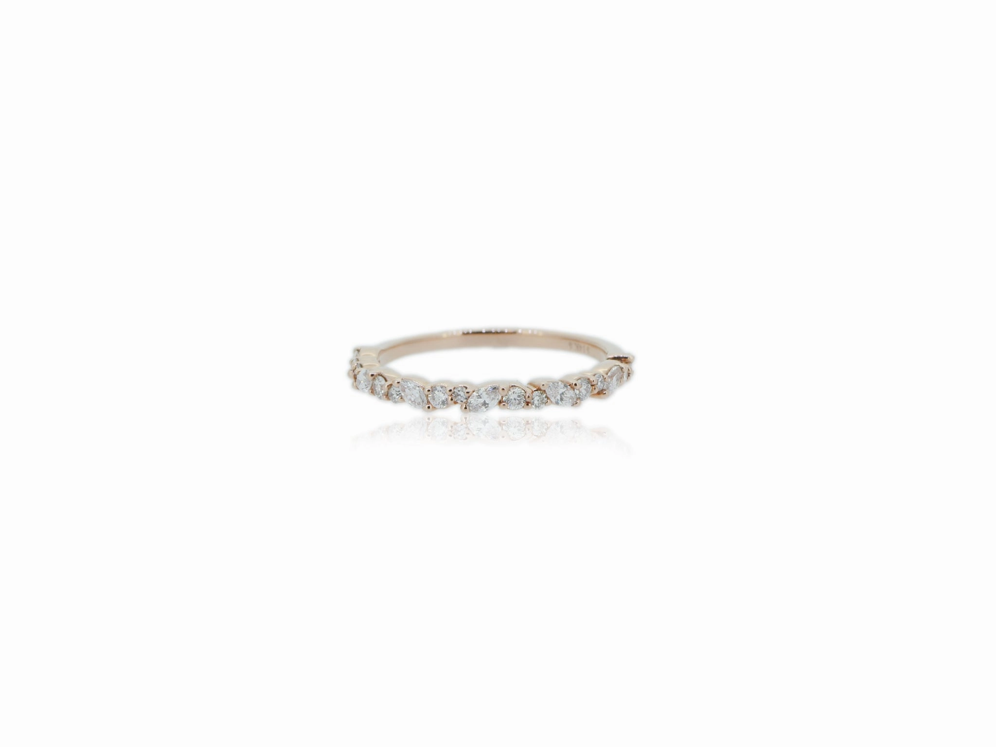 Pear & Round Stacker Ring