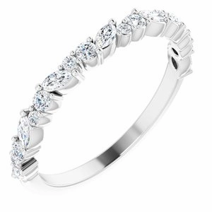 Pear & Round Stacker Ring
