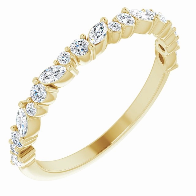 Pear & Round Stacker Ring