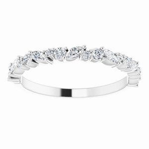 Pear & Round Stacker Ring