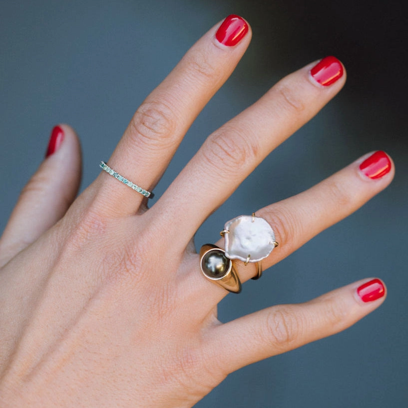 PEARL JOSEPHINE BIRTHSTONE RING
