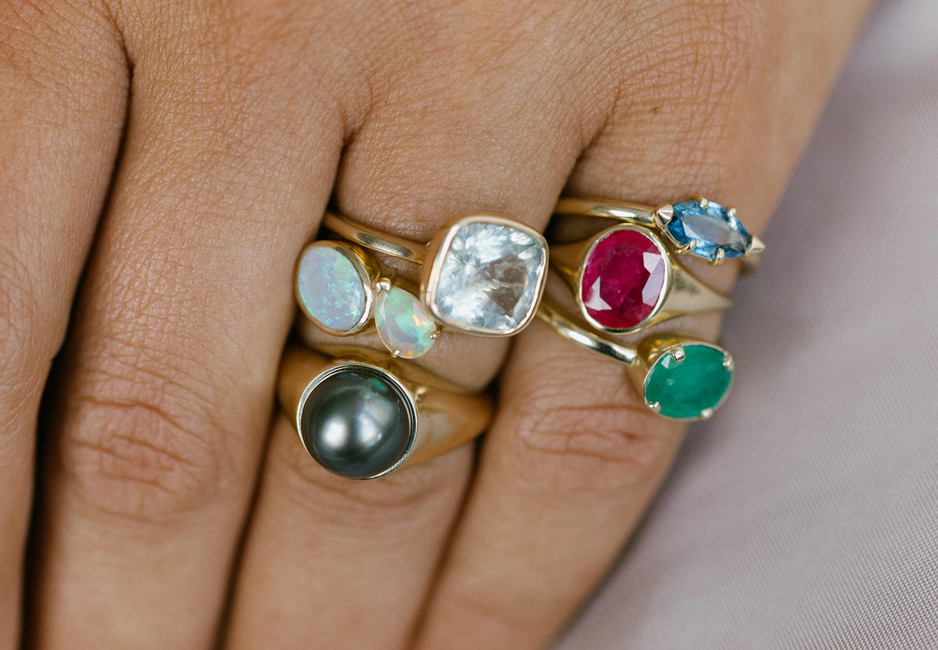 PEARL JOSEPHINE BIRTHSTONE RING