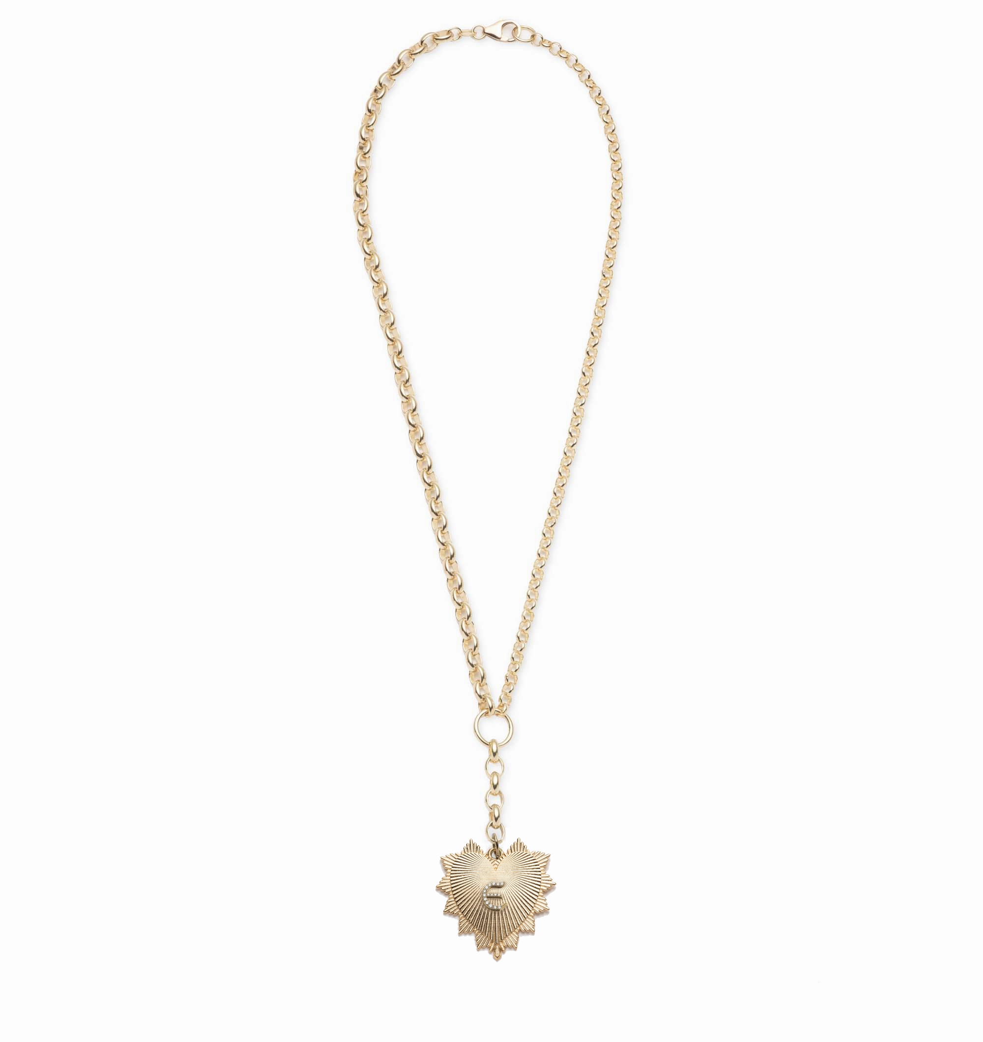 Personalized Oversized Love Token : Heavy Mixed Belcher Extension Chain Necklace