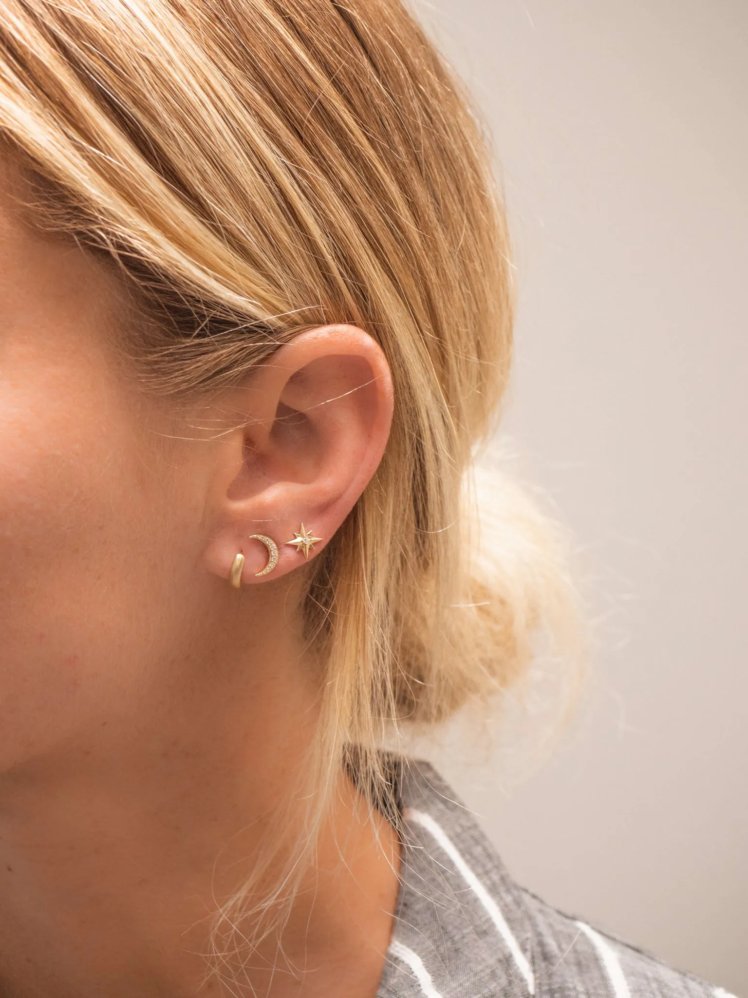 Petite Half Moon Earrings
