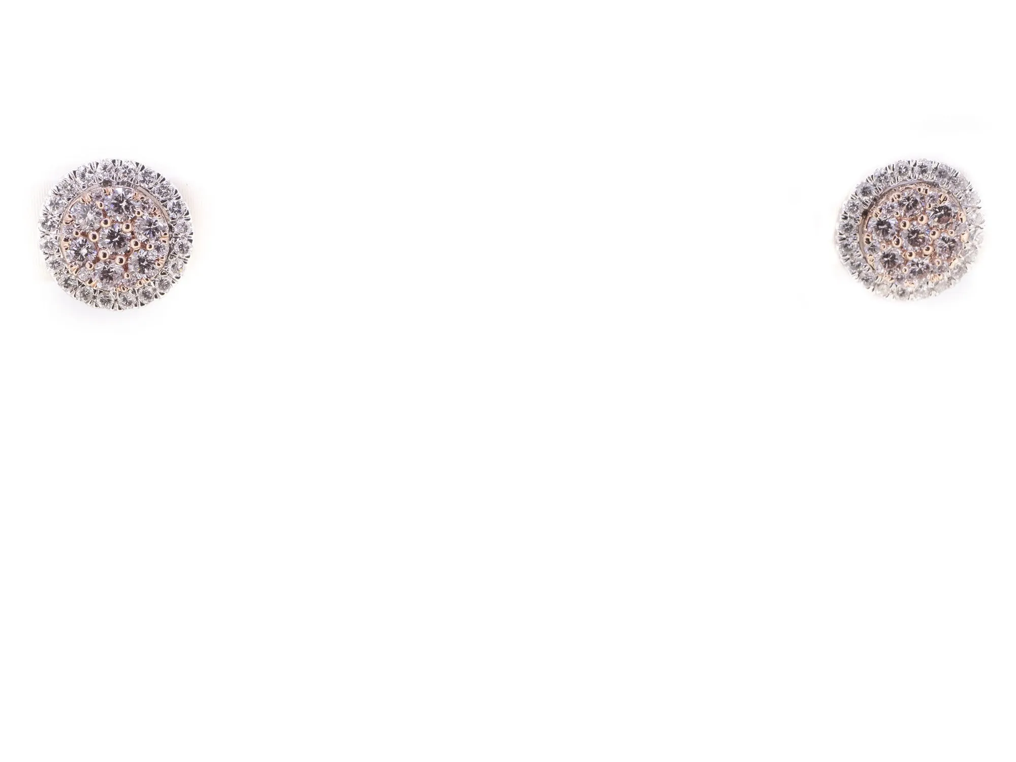 Pink Pave Diamond Studs
