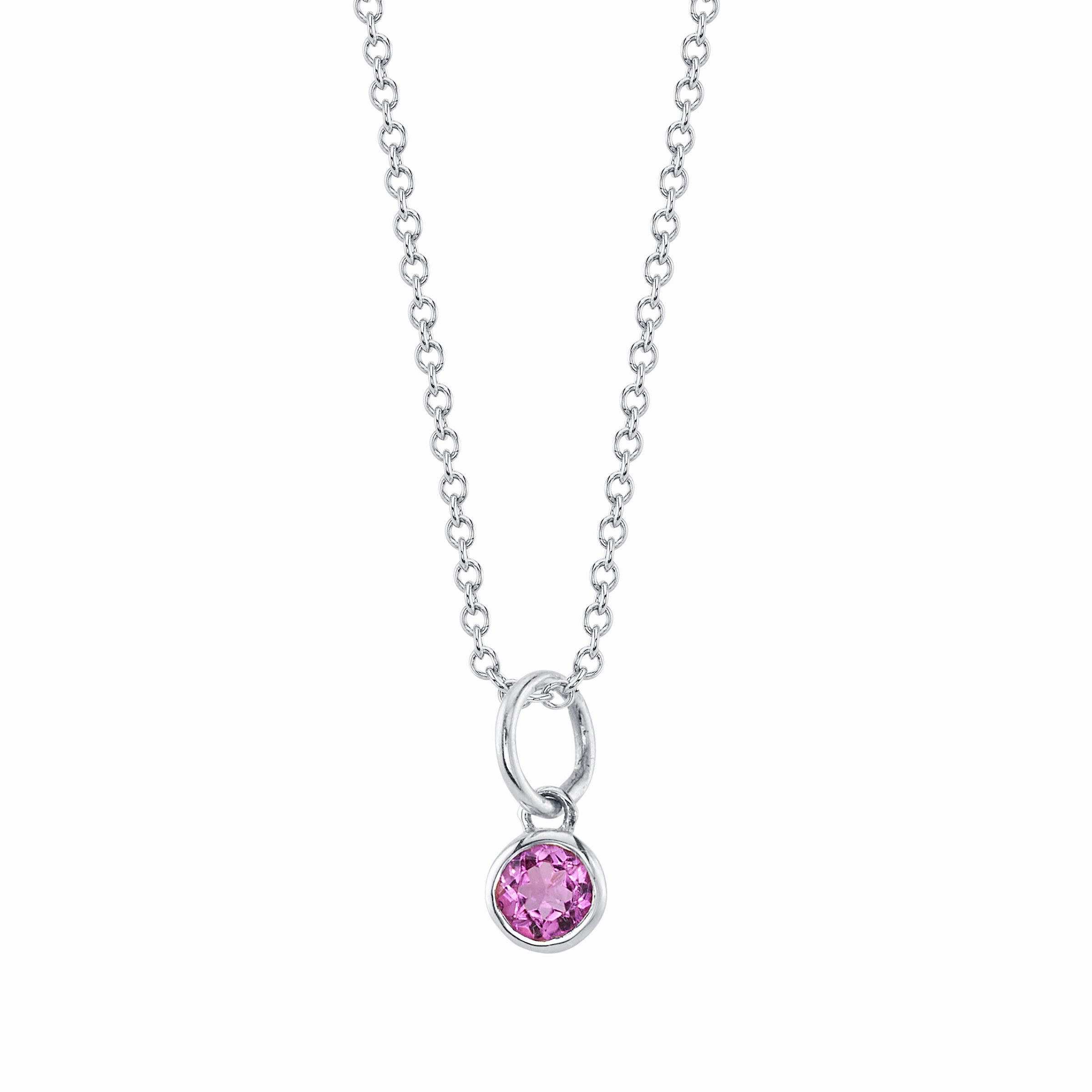 PINK TOURMALINE BIRTHSTONE CHARM
