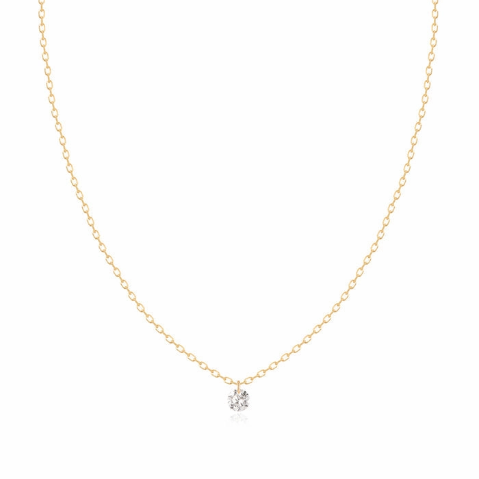 PIROUETTE | Single Floating Diamond Necklace