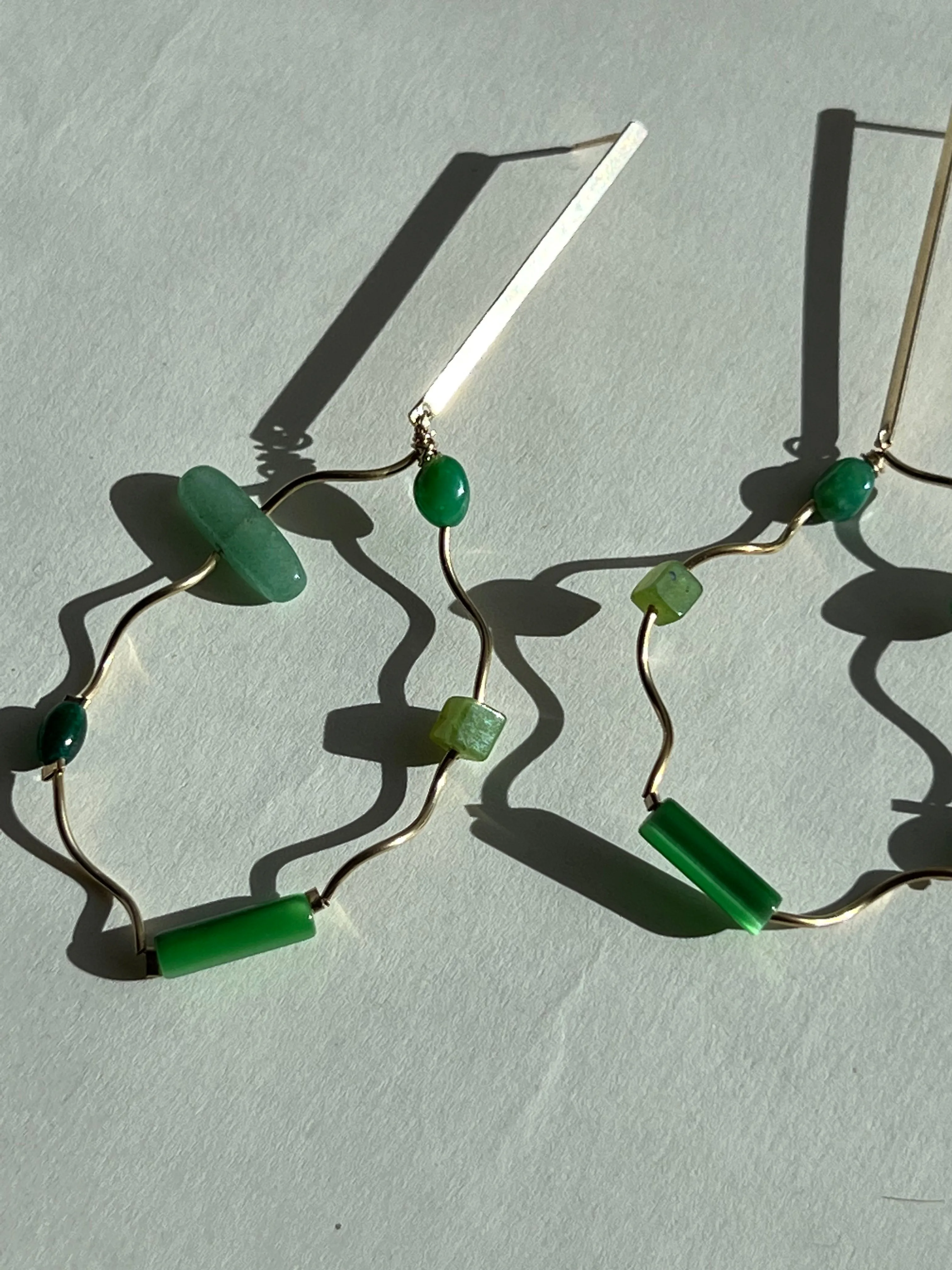 Portal Earrings- Mixed Greens