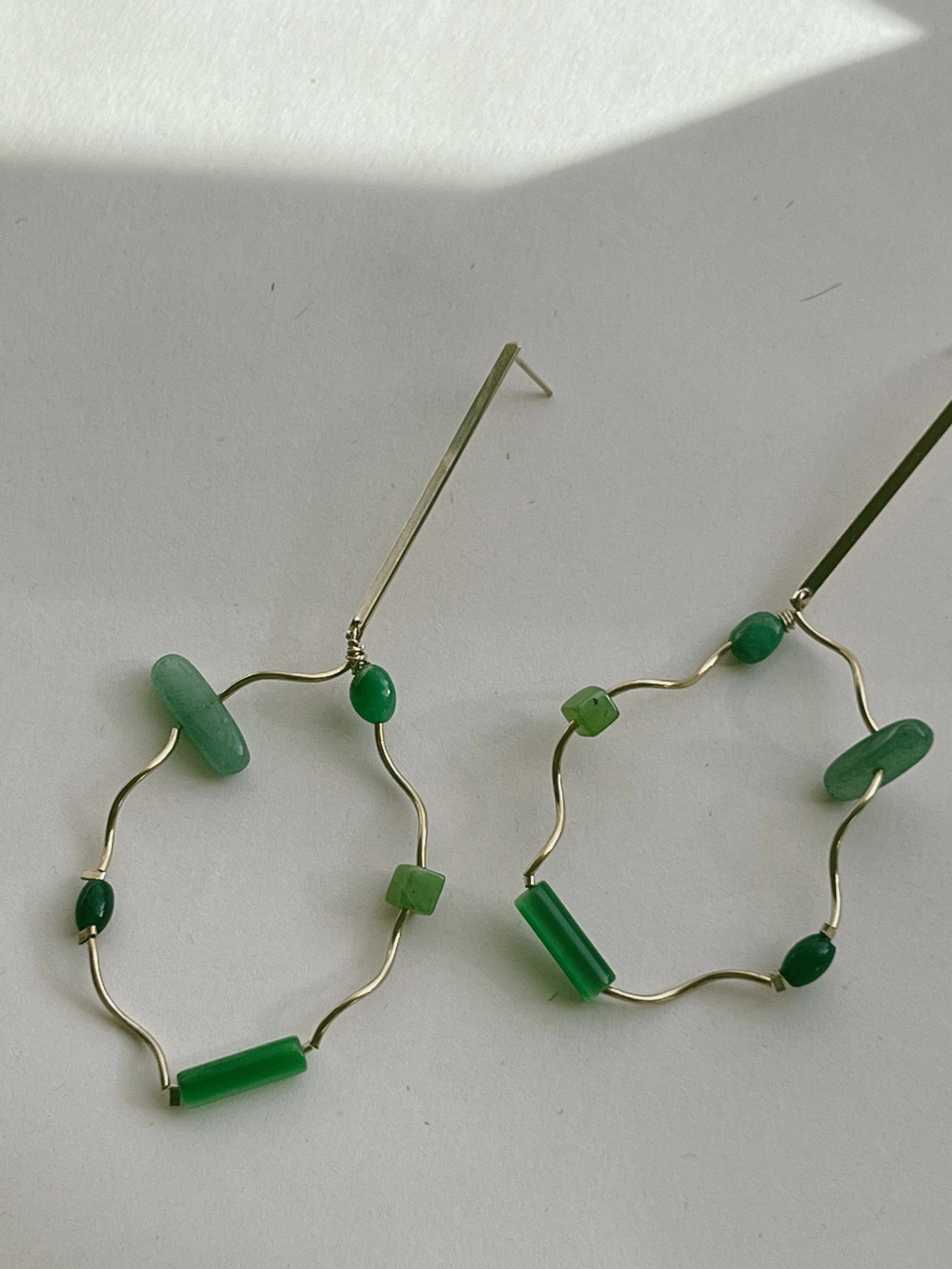Portal Earrings- Mixed Greens