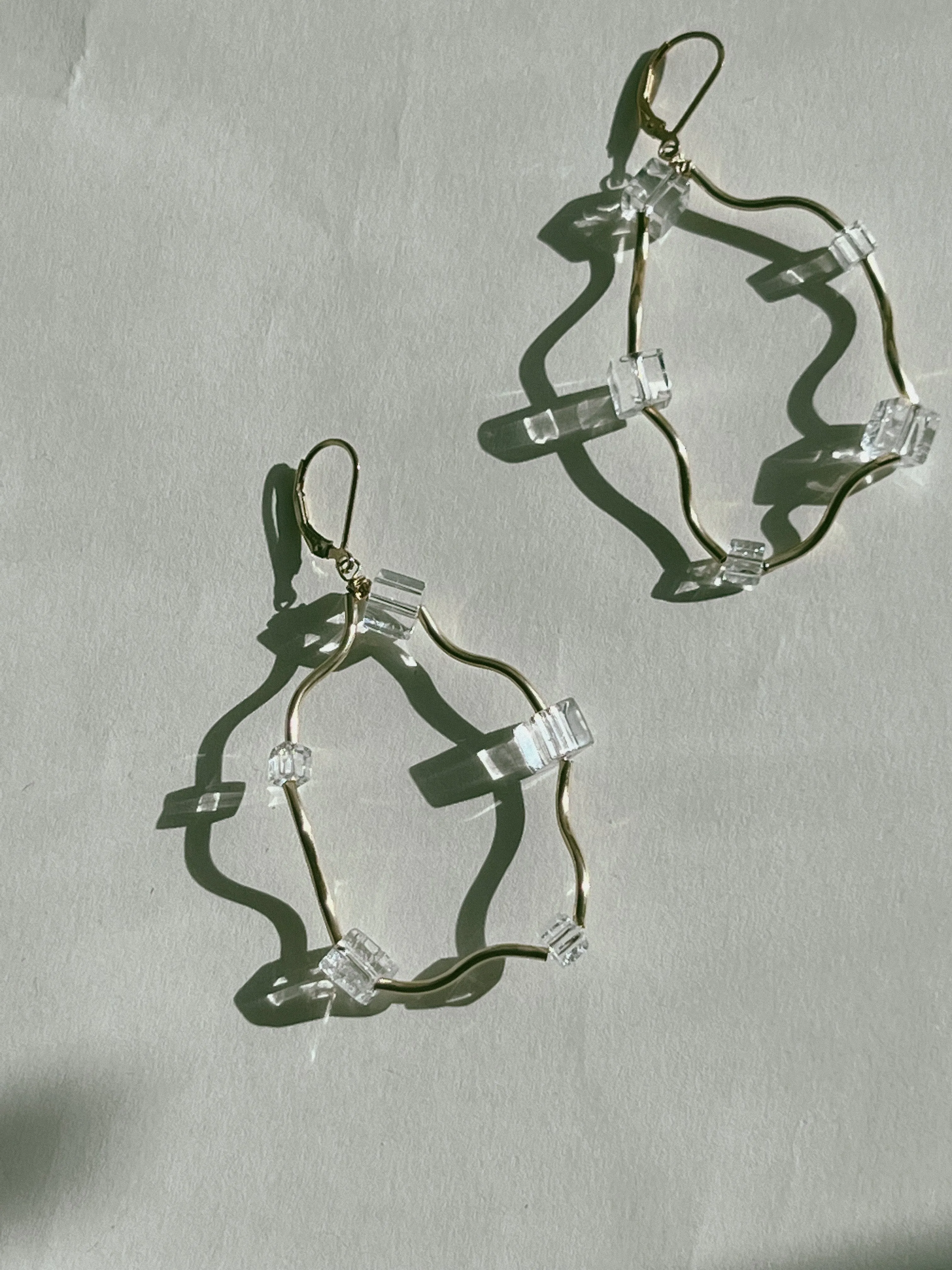 Portal Earrings- Rock Crystal