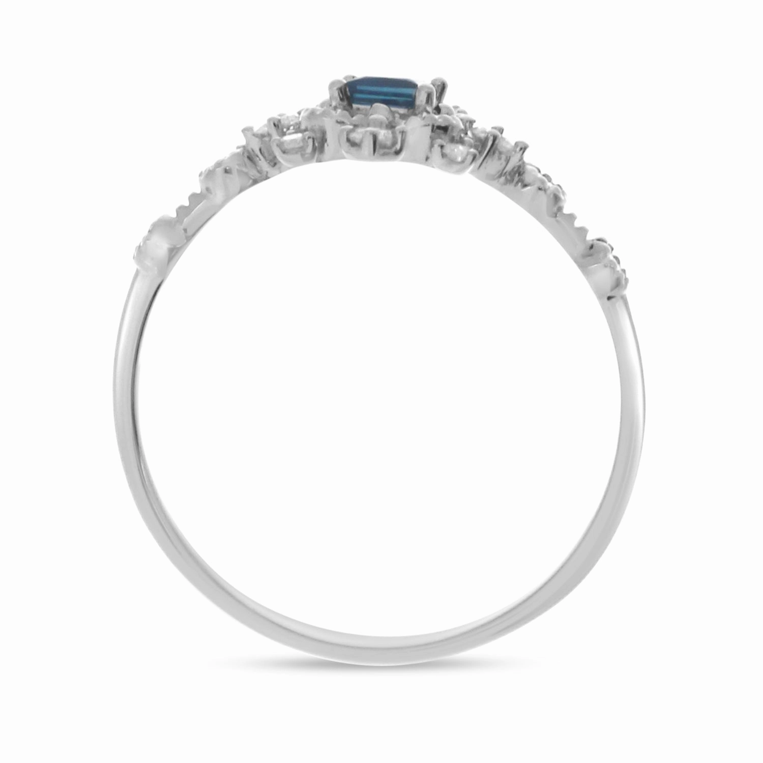 Princess Sapphire Diamond Ring