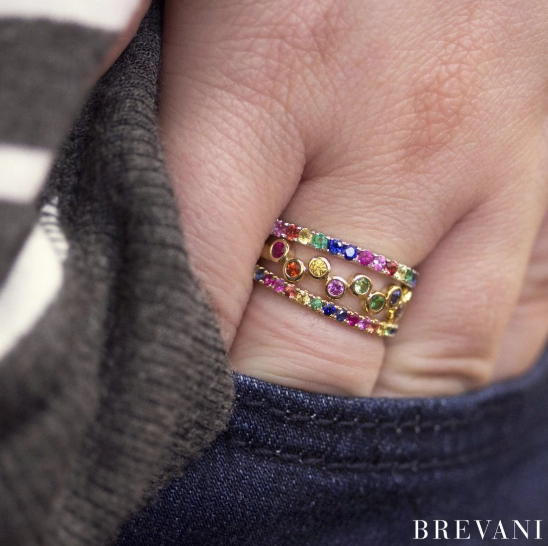 Rainbow Sapphire Stacker