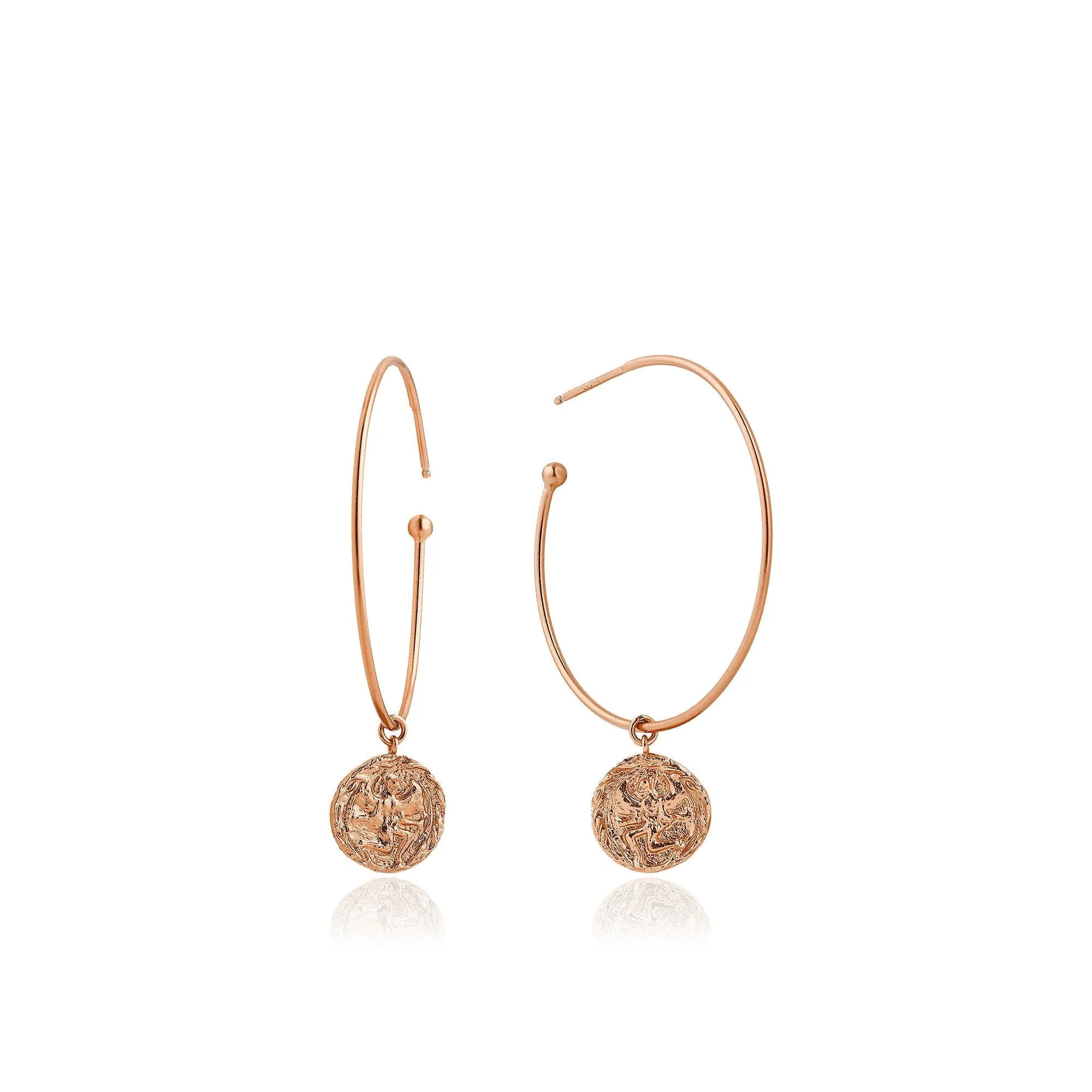Rose Gold Boreas Hoop Earrings