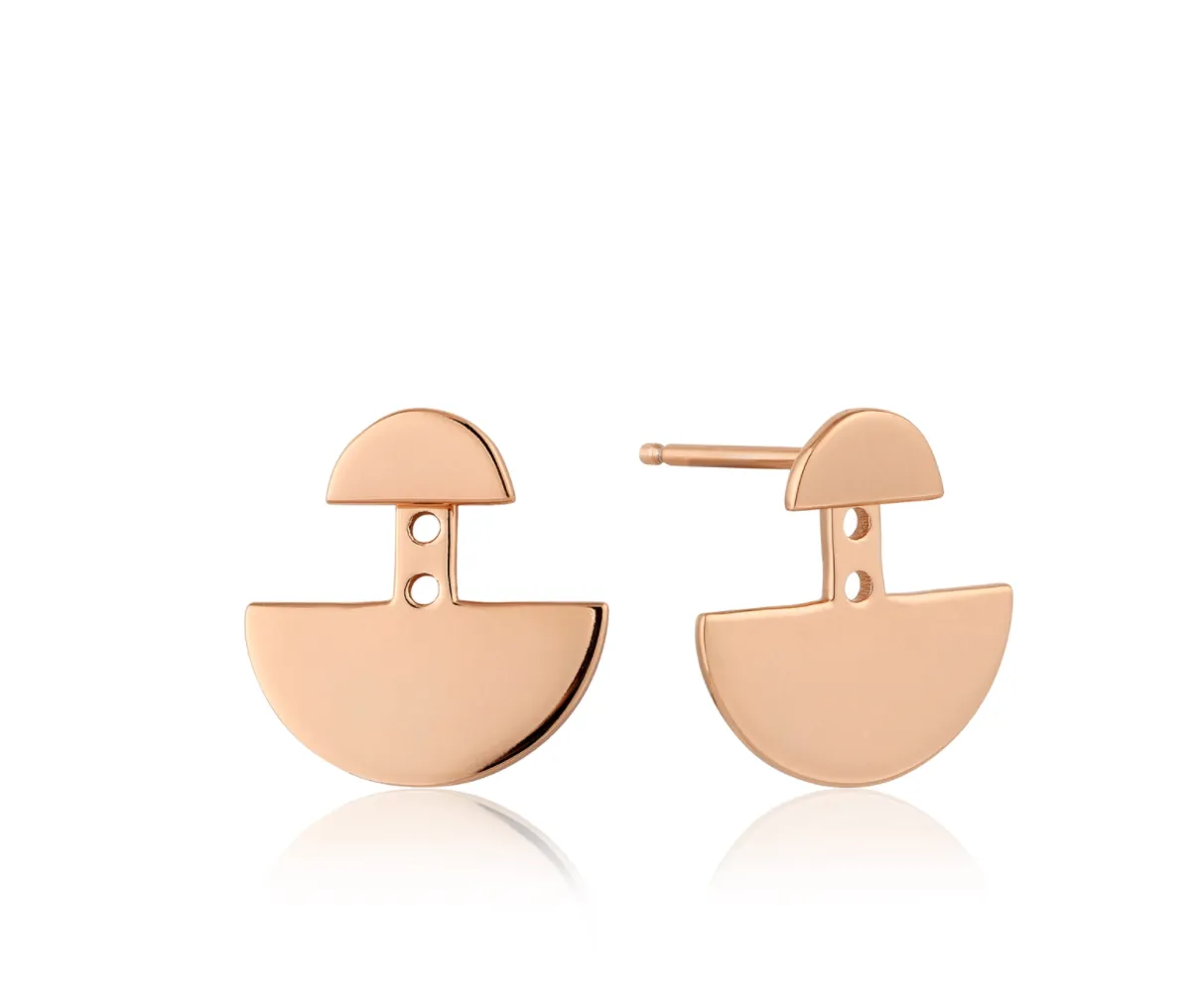 Rose Gold Geometry Ear Jackets