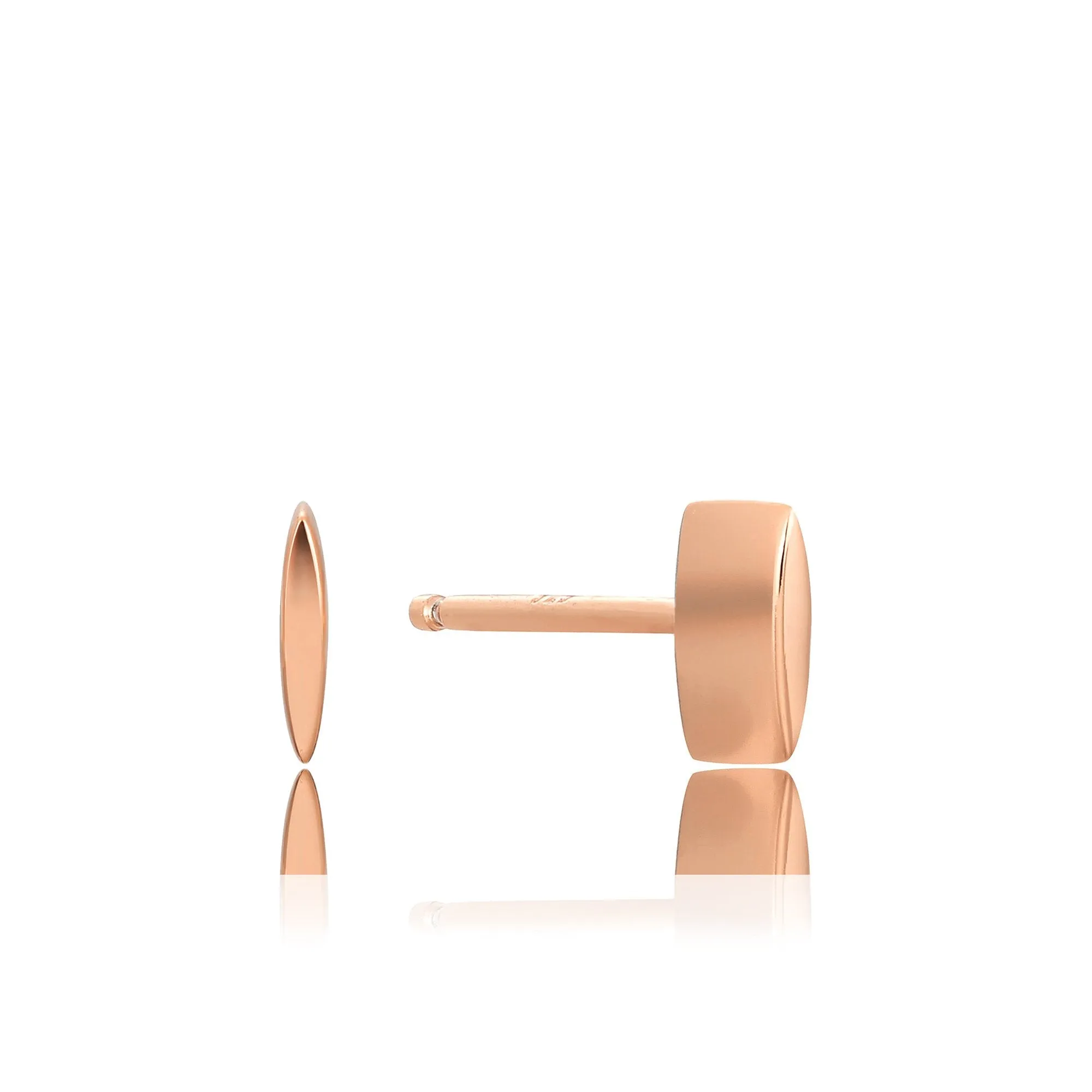 Rose Gold Square Stud Earrings